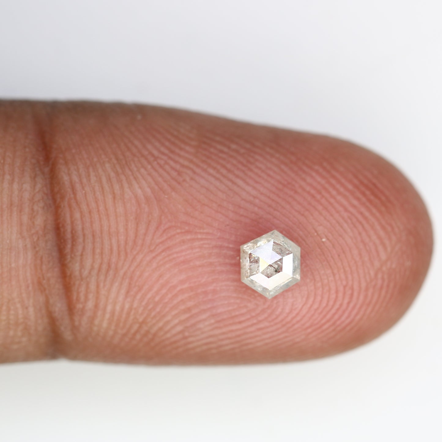 0.37 Carat Hexagon Shape Salt and Pepper Diamond 4.70 MM | Natural Gemstone for Custom Designer Rings, Unique Engagement Jewelry & Ethical Fine Jewelry - JayKrishna Diamond