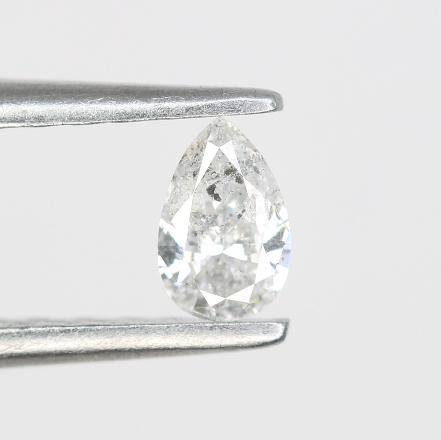 0.17 CT Pear Shape Salt and Pepper Loose Diamond for Engagement Rings, Custom Jewelry, and Stylish Bracelets - JayKrishna Diamond