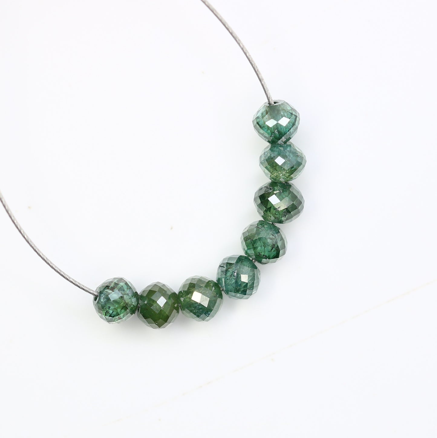 1.88 Carat Loose Fancy Green Natural Round Polished Beads For Diamond Jewellery - JayKrishna Diamond