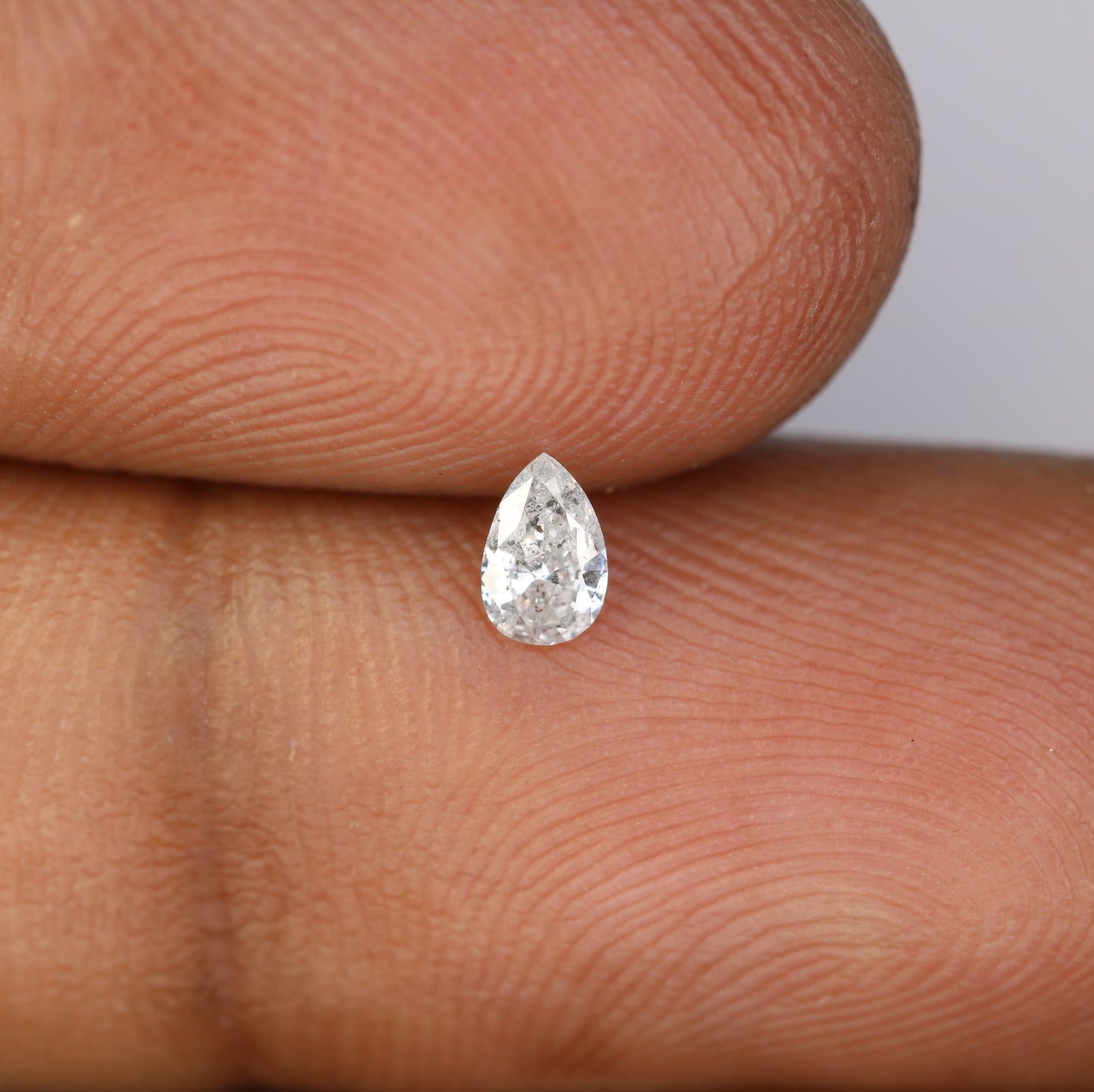 0.17 CT Pear Shape Salt and Pepper Loose Diamond for Engagement Rings, Custom Jewelry, and Stylish Bracelets - JayKrishna Diamond