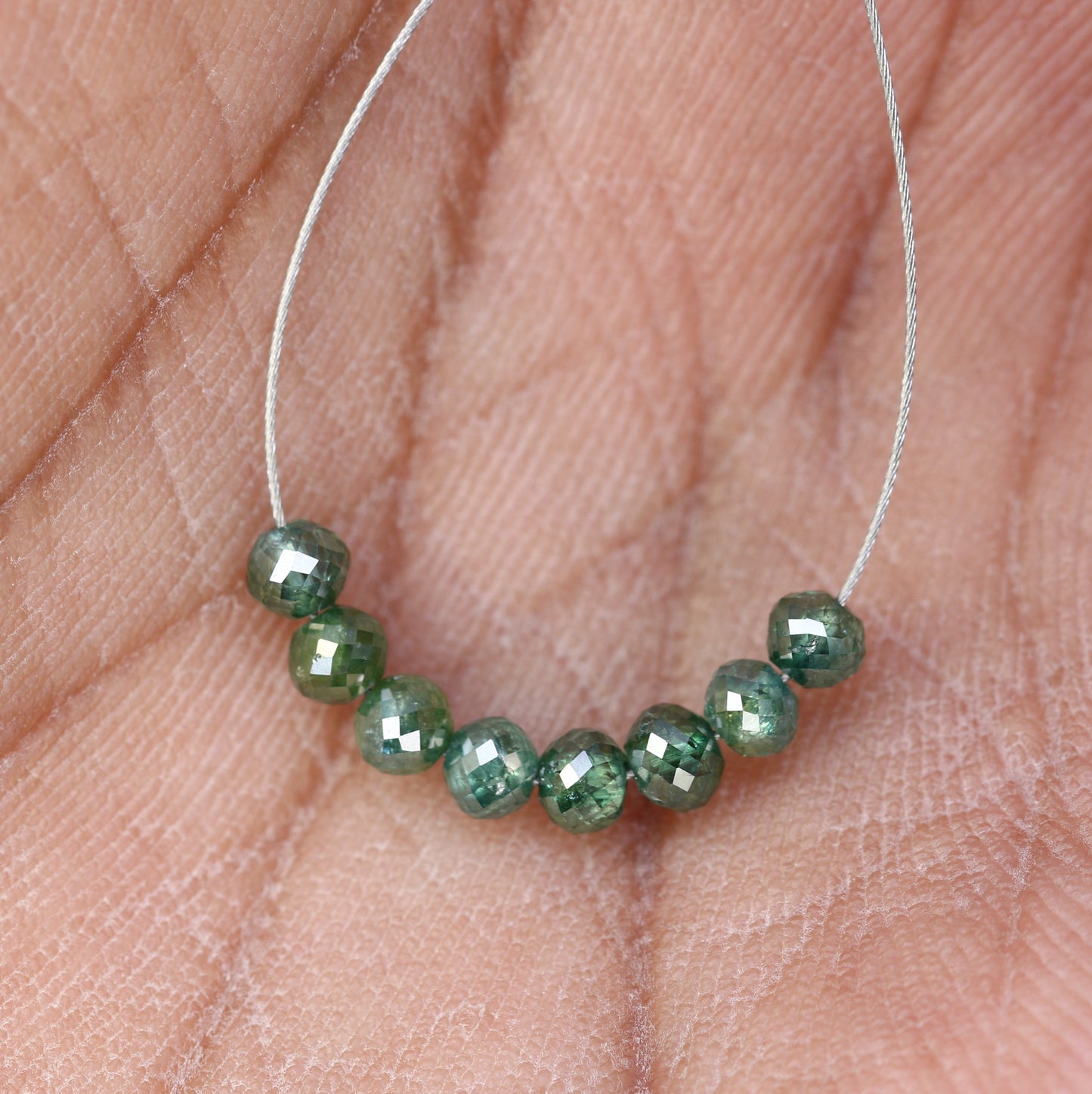 1.88 Carat Loose Fancy Green Natural Round Polished Beads For Diamond Jewellery - JayKrishna Diamond
