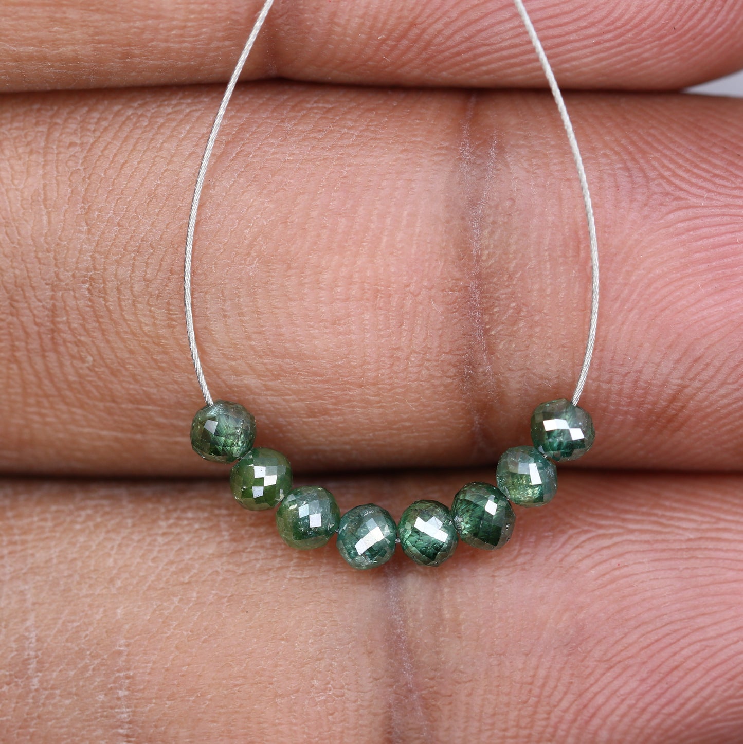 1.88 Carat Loose Fancy Green Natural Round Polished Beads For Diamond Jewellery - JayKrishna Diamond