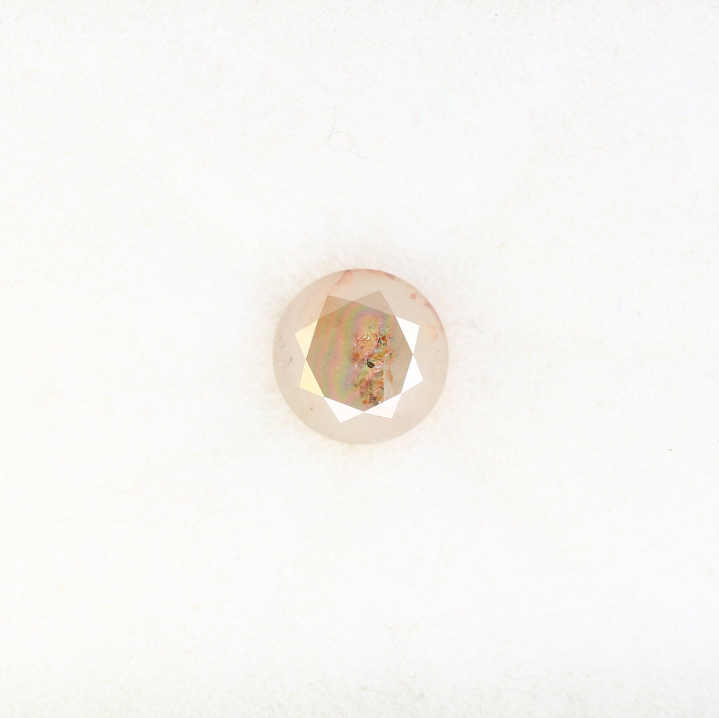 1.70 CT 7.00 MM Fancy Peach Color Round Brilliant Cut Diamond For Proposal Ring - JayKrishna Diamond