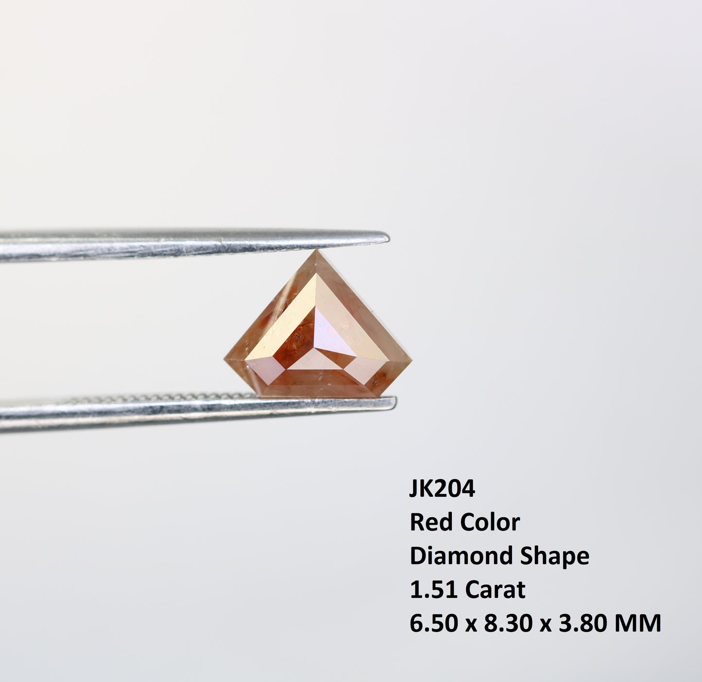 1.51 CT Diamond Cut Red Diamond For Engagement Ring - JayKrishna Diamond