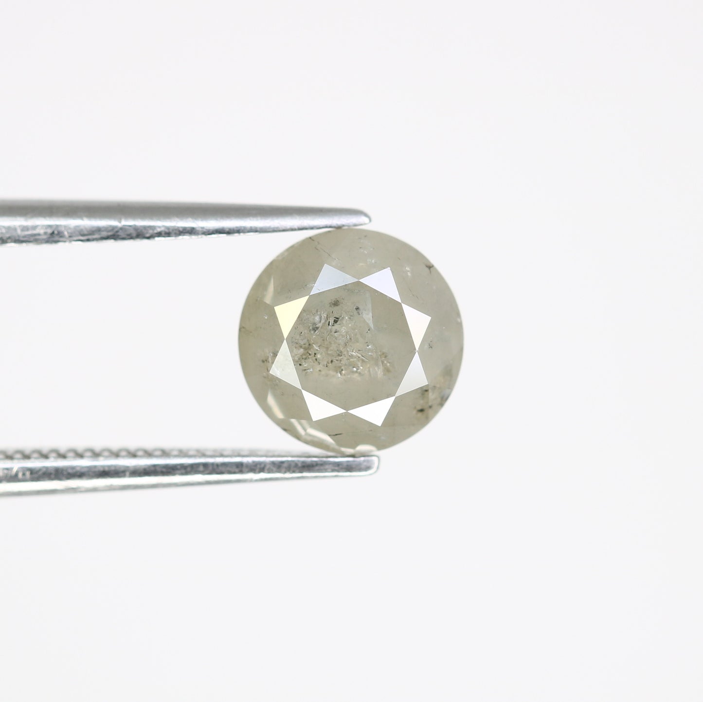 1.52 CT 6.70 MM Loose Grey Round Brilliant Cut Diamond For Engagement Ring - JayKrishna Diamond