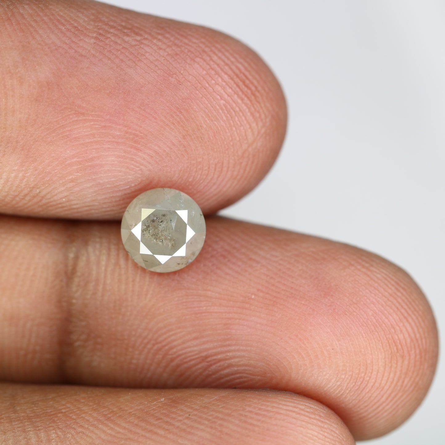 1.52 CT 6.70 MM Loose Grey Round Brilliant Cut Diamond For Engagement Ring - JayKrishna Diamond