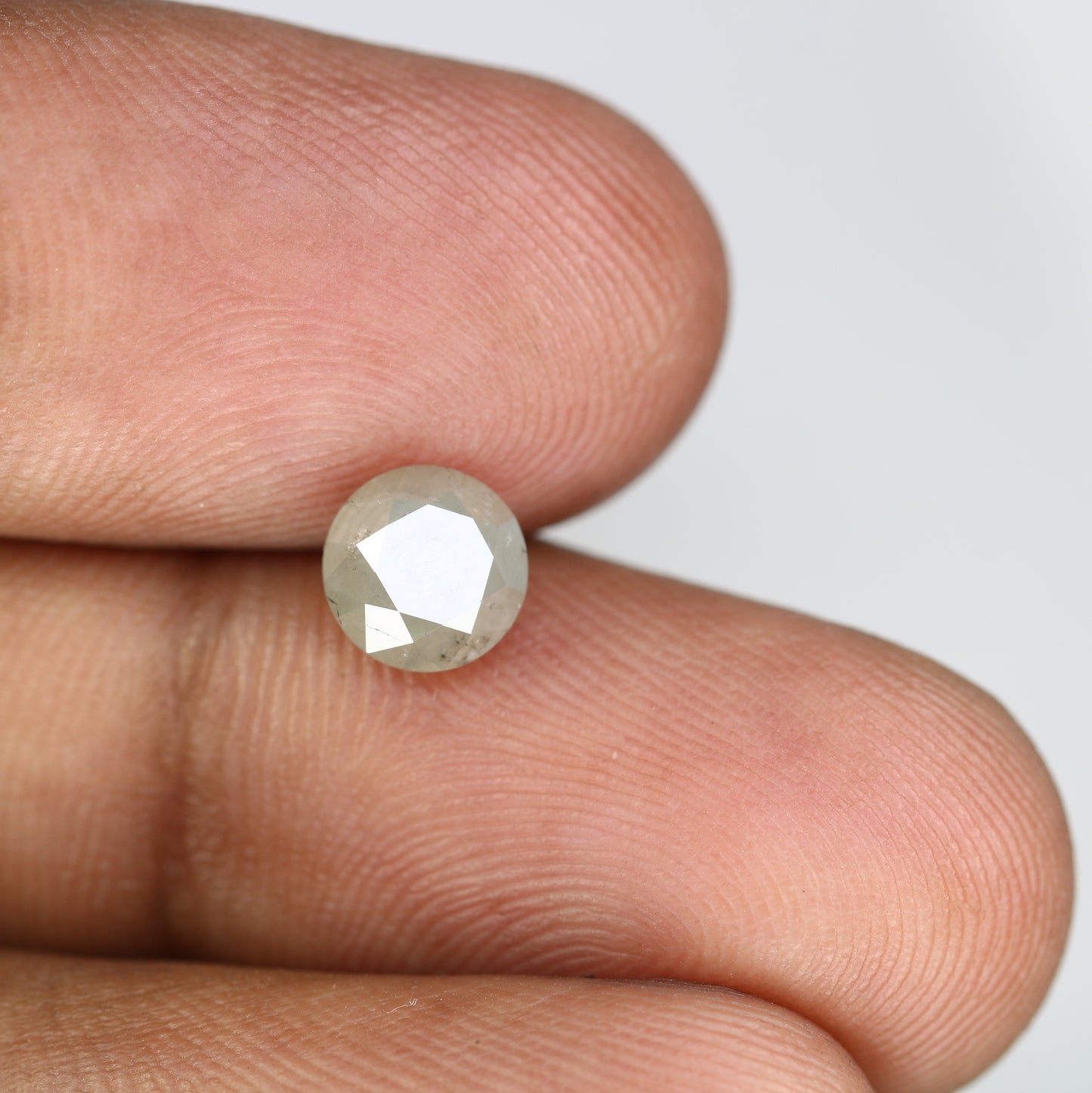 1.52 CT 6.70 MM Loose Grey Round Brilliant Cut Diamond For Engagement Ring - JayKrishna Diamond