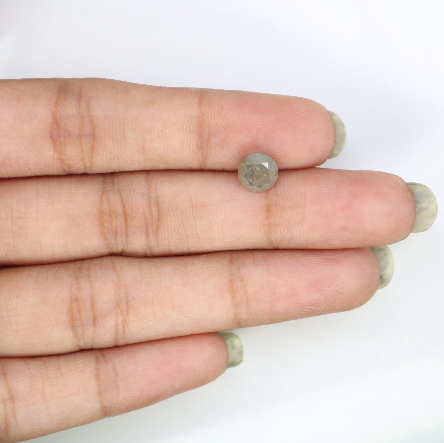 1.52 CT 6.70 MM Loose Grey Round Brilliant Cut Diamond For Engagement Ring - JayKrishna Diamond