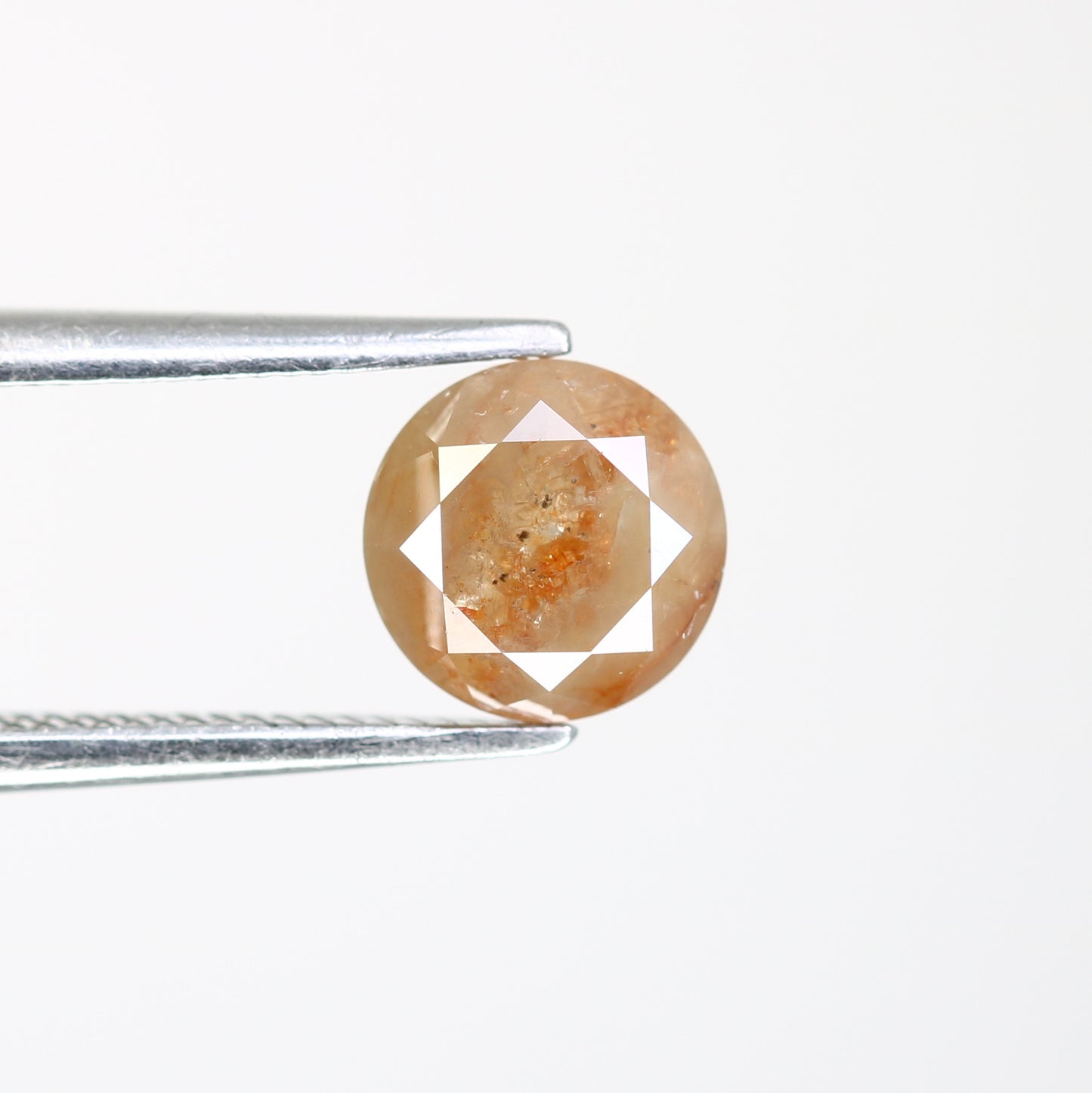 1.32 CT Round Brilliant Cut Fancy Peach 6.30 MM Diamond For Designer Jewelry - JayKrishna Diamond