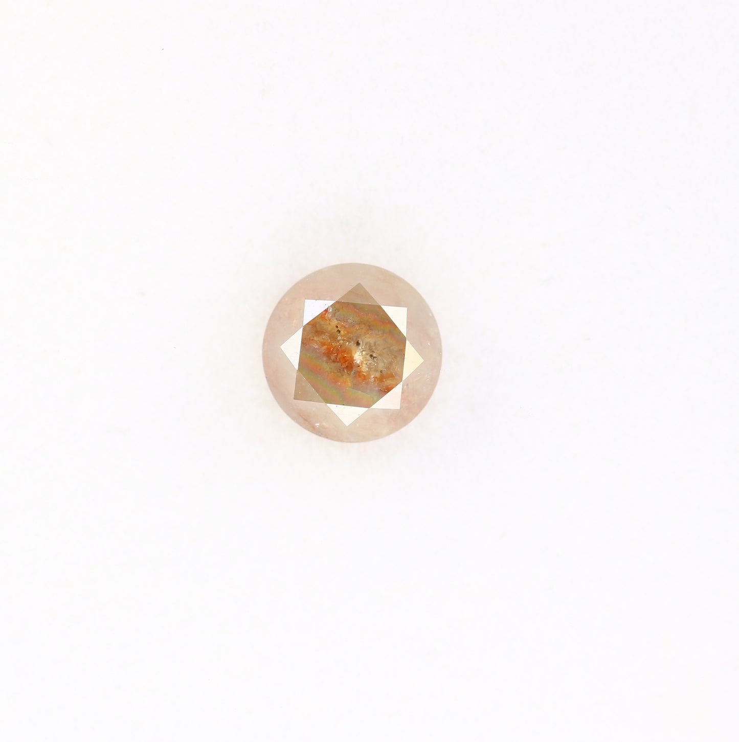 1.32 CT Round Brilliant Cut Fancy Peach 6.30 MM Diamond For Designer Jewelry - JayKrishna Diamond