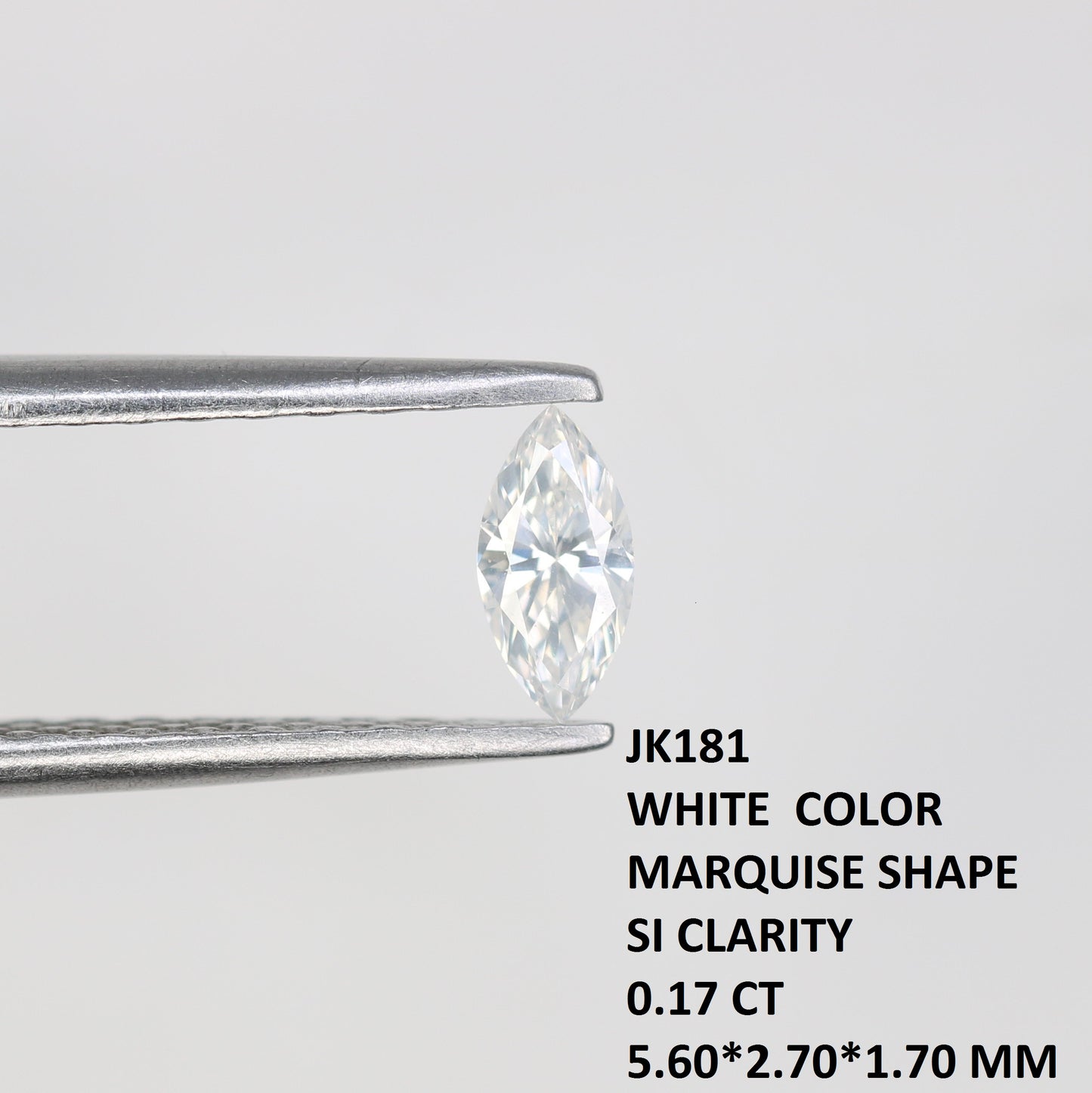 0.17 CT Marquise Shape White Salt and Pepper Loose Diamond - Ideal for Engagement Rings, Necklaces, Earrings, and Custom Jewelry - JayKrishna Diamond