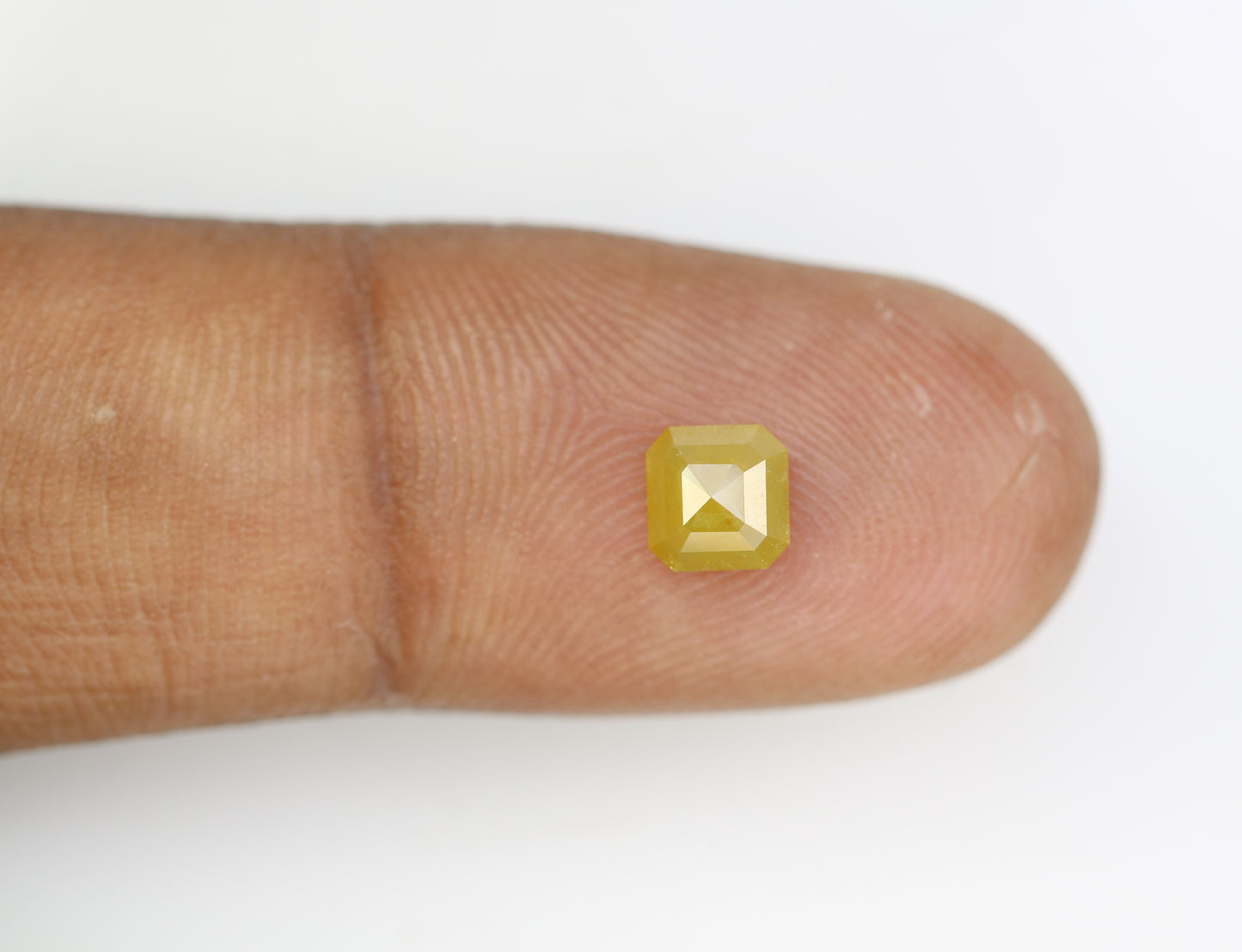 1.18 CT Yellow Asscher Shape Diamond For Engagement Ring - JayKrishna Diamond