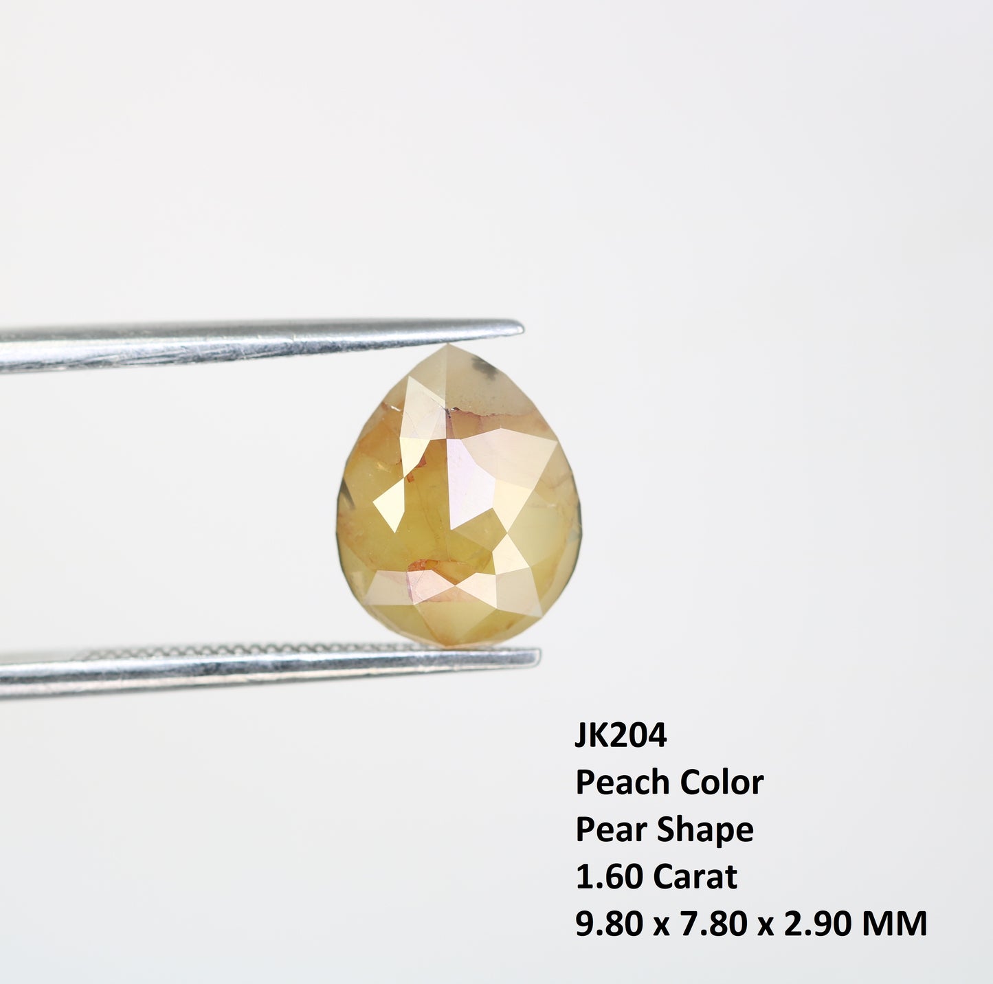 1.60 CT Pear Cut Peach Diamond For Engagement Ring - JayKrishna Diamond