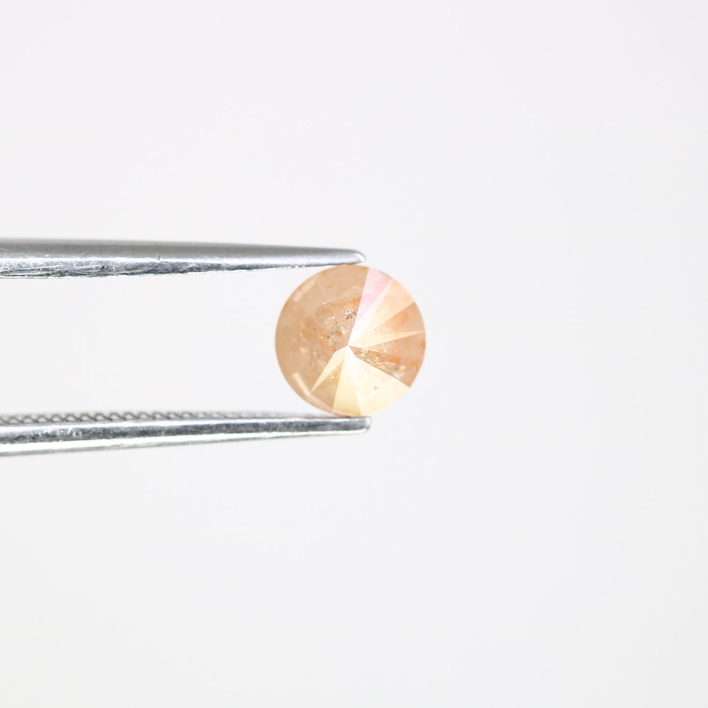 0.83 CT Natural Round Brilliant Cut Peach Loose 5.40 MM Diamond For Proposal Ring - JayKrishna Diamond