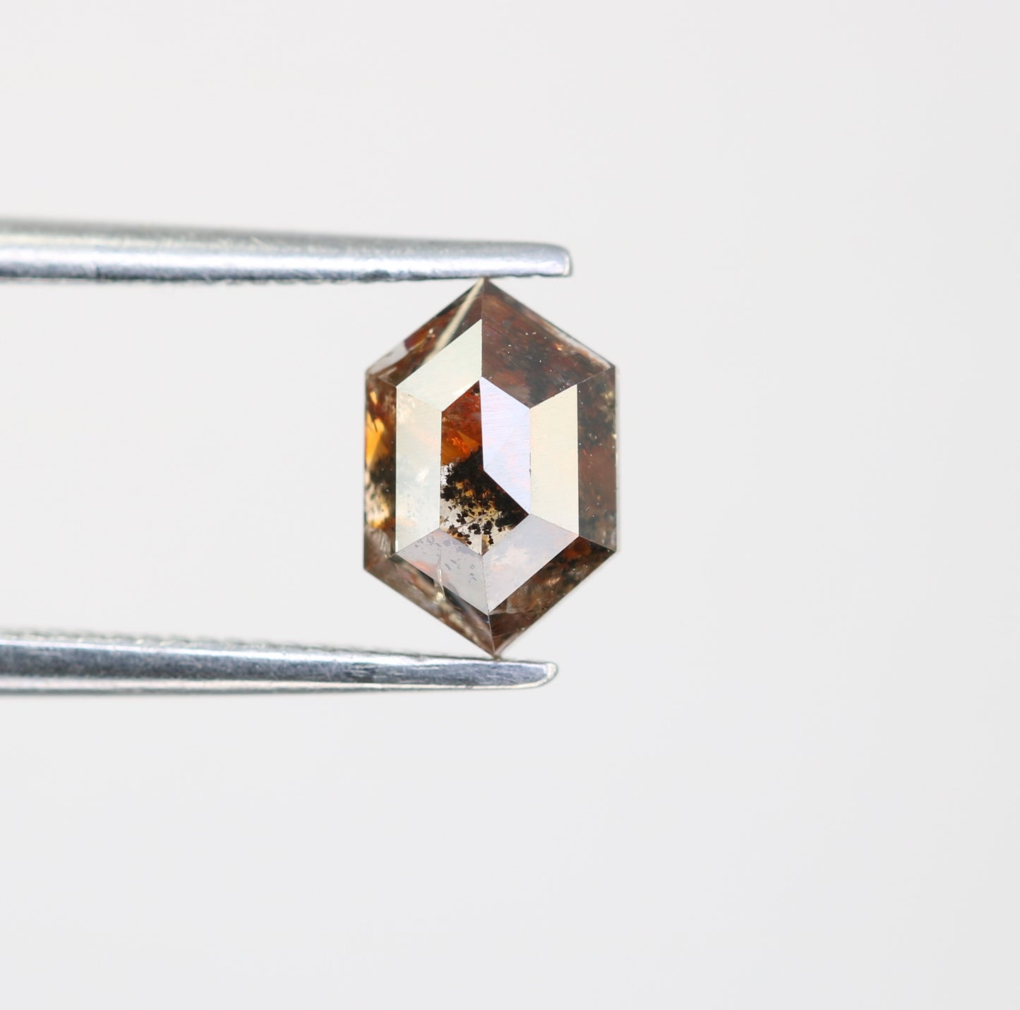 0.92 CT Brown Hexagon Shape Diamond For Engagement Ring - JayKrishna Diamond