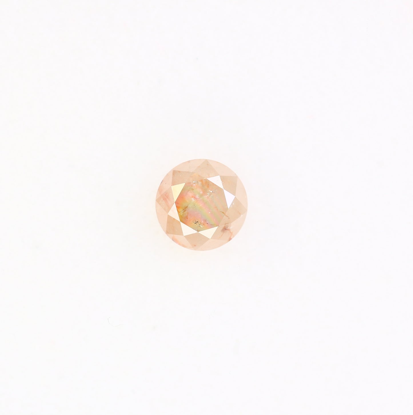 0.83 CT Natural Round Brilliant Cut Peach Loose 5.40 MM Diamond For Proposal Ring - JayKrishna Diamond