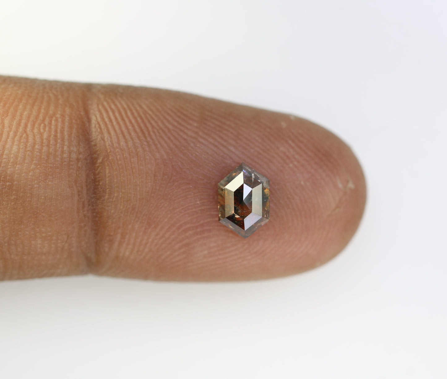 0.92 CT Brown Hexagon Shape Diamond For Engagement Ring - JayKrishna Diamond