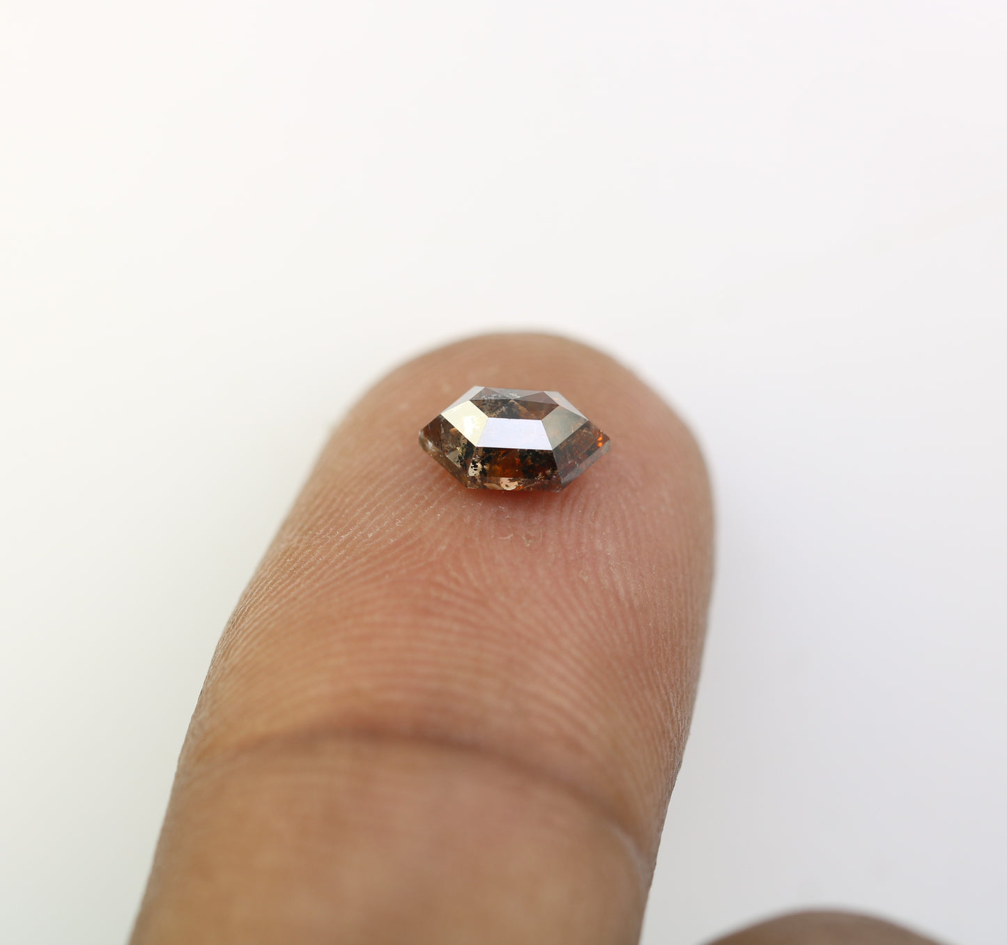 0.92 CT Brown Hexagon Shape Diamond For Engagement Ring - JayKrishna Diamond