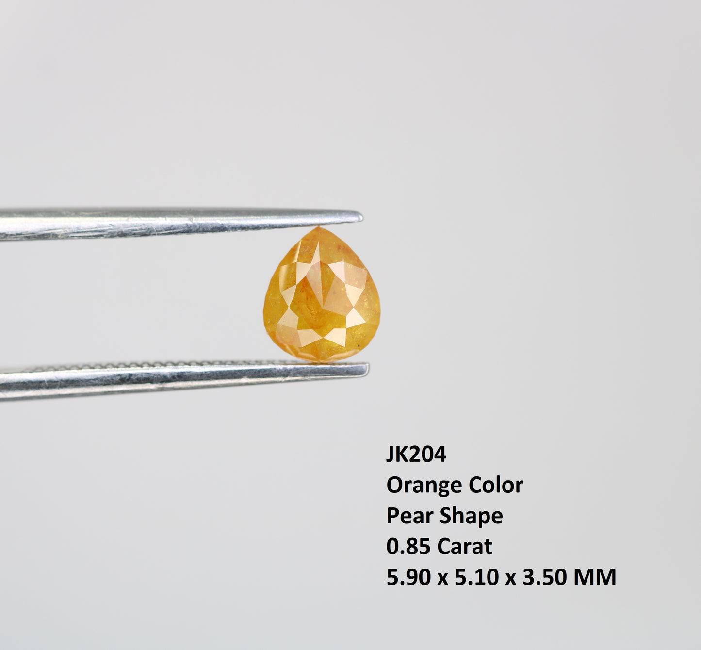 0.85 CT Orange Pear Shape Diamond For Engagement Ring - JayKrishna Diamond