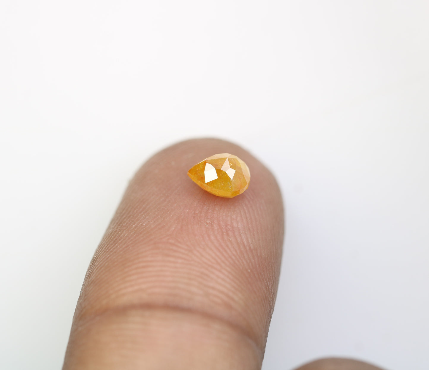 0.85 CT Orange Pear Shape Diamond For Engagement Ring - JayKrishna Diamond