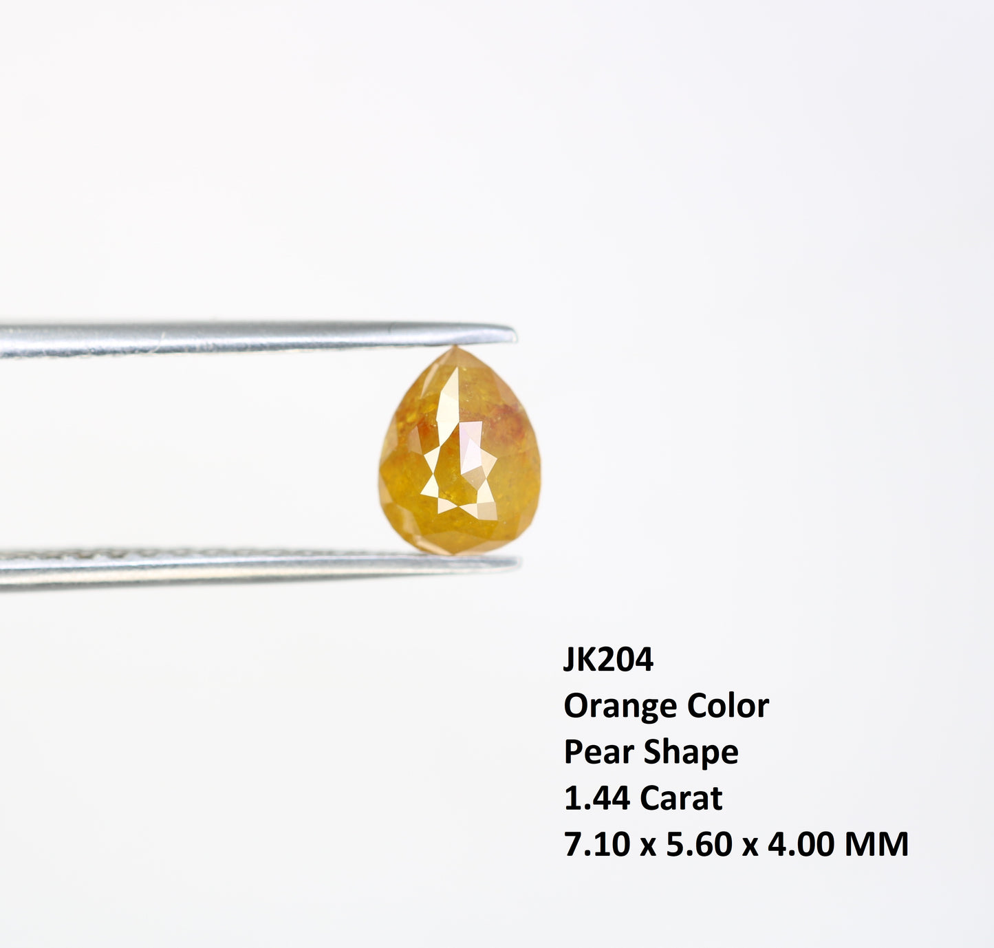 1.44 CT Pear Shape Orange Diamond For Engagement Ring - JayKrishna Diamond