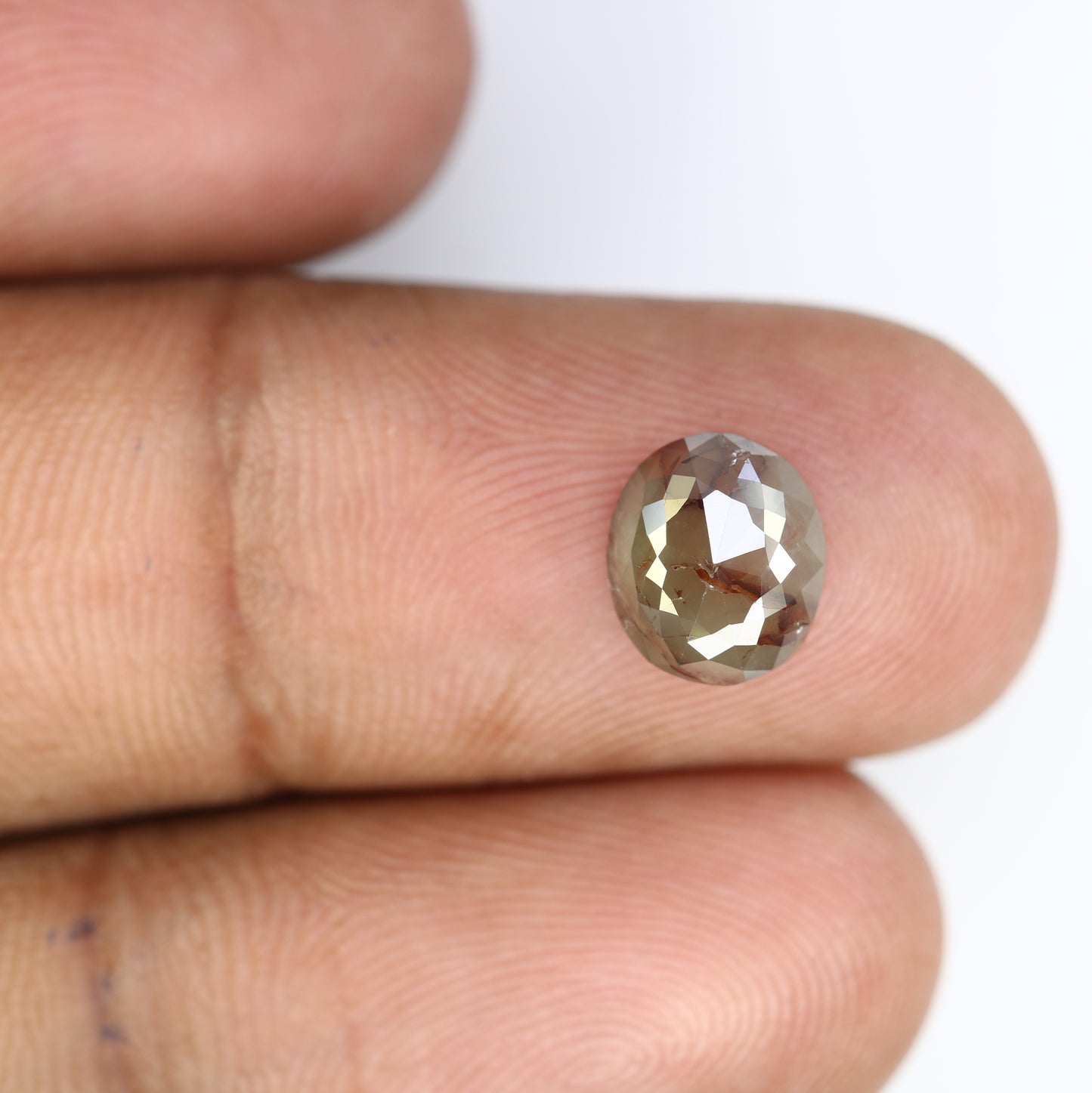 2.51 CT Oval Cut 8.90 MM Loose Grey Natural Diamond For Engagement Ring - JayKrishna Diamond