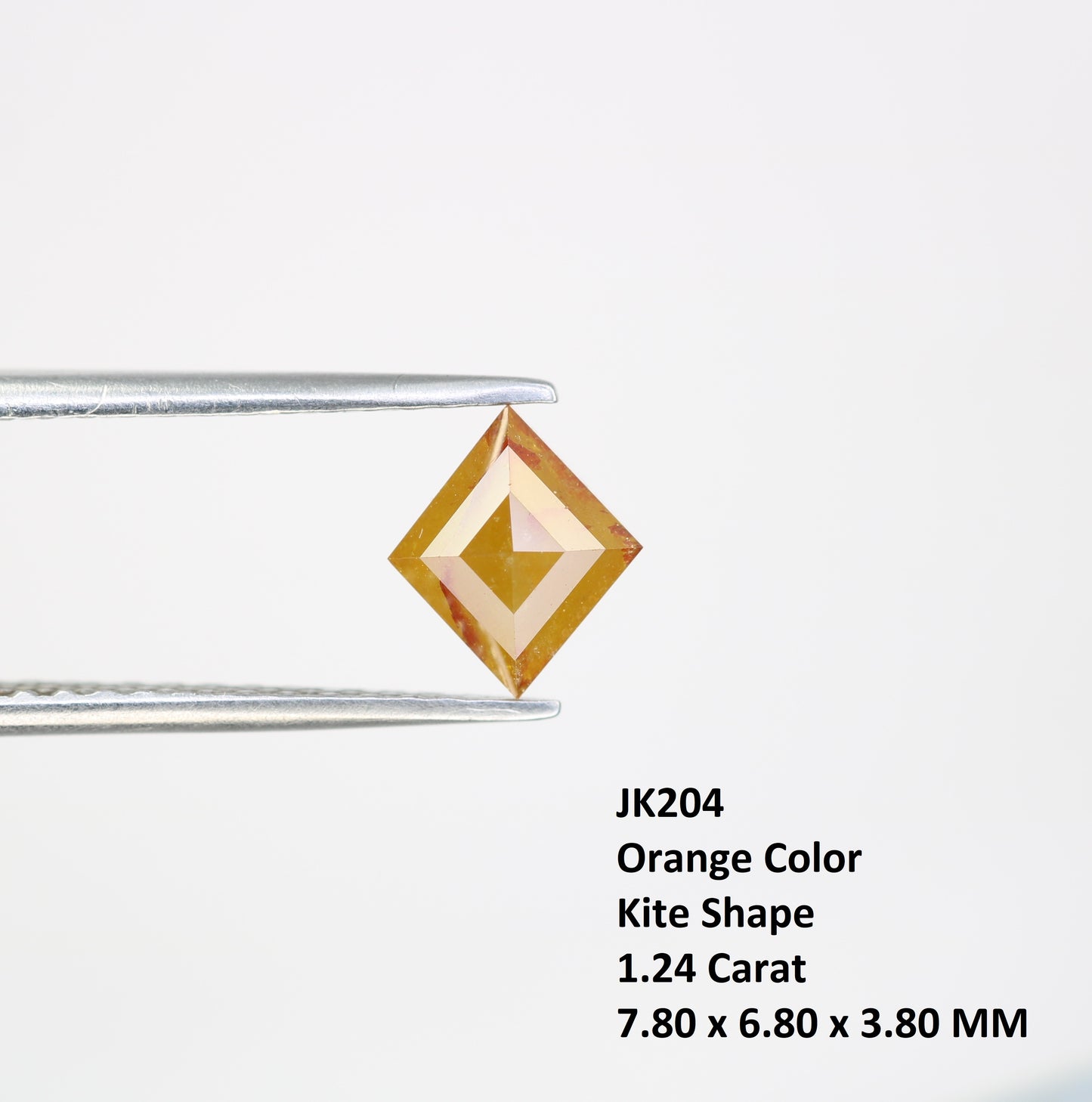 1.24 CT Kite Shape Orange Diamond For Engagement Ring - JayKrishna Diamond