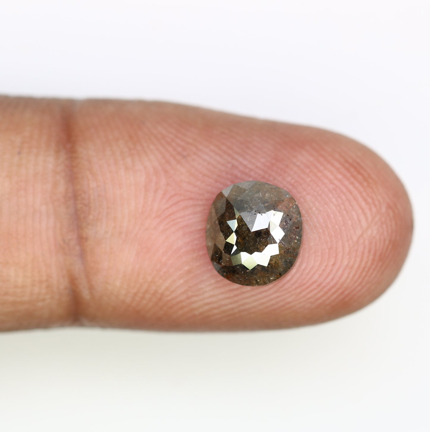1.95 Carat 8.10 MM Polished Cushion Shape Fancy Grey Diamond For Promise Ring - JayKrishna Diamond