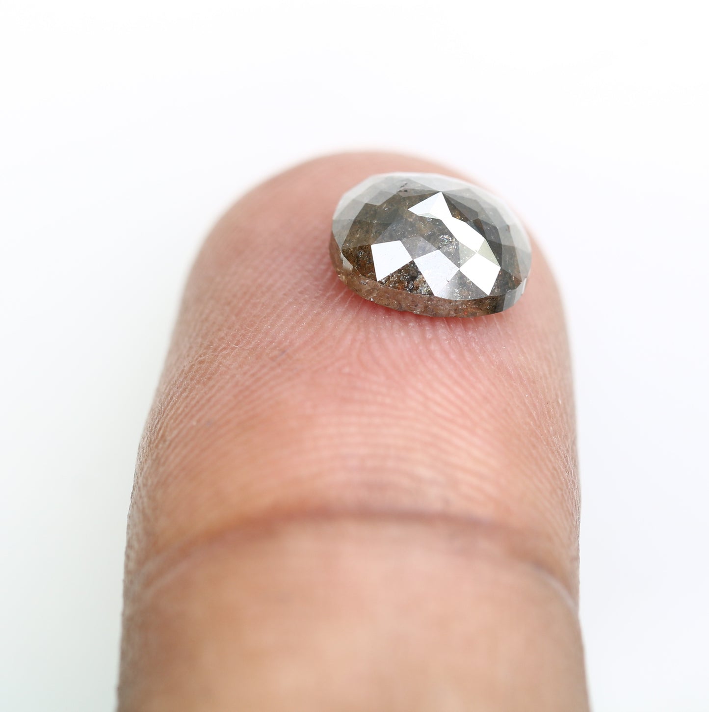 1.95 Carat 8.10 MM Polished Cushion Shape Fancy Grey Diamond For Promise Ring - JayKrishna Diamond