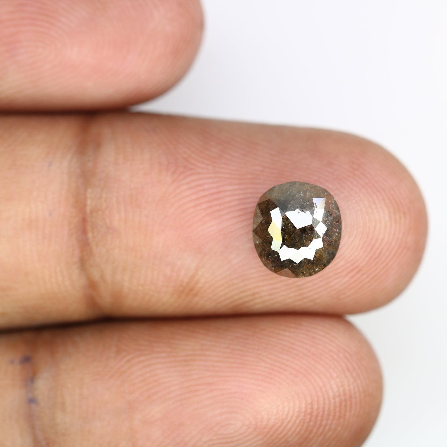 1.95 Carat 8.10 MM Polished Cushion Shape Fancy Grey Diamond For Promise Ring - JayKrishna Diamond