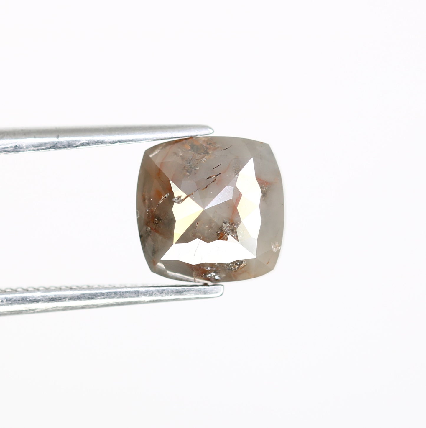 1.70 CT 7.10 MM Polished Cushion Shape Fancy Grey Diamond For Proposal Ring - JayKrishna Diamond