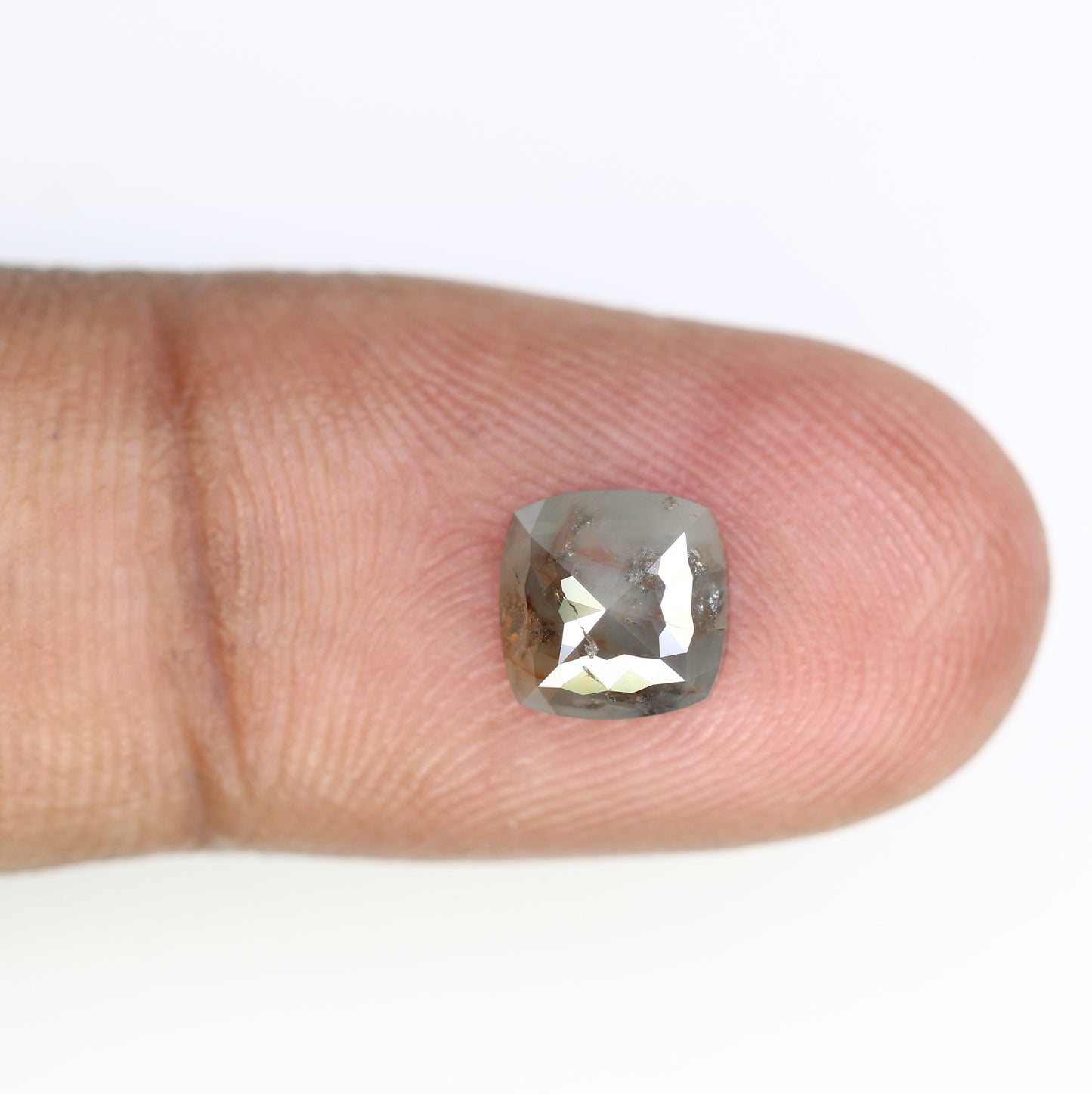 1.70 CT 7.10 MM Polished Cushion Shape Fancy Grey Diamond For Proposal Ring - JayKrishna Diamond