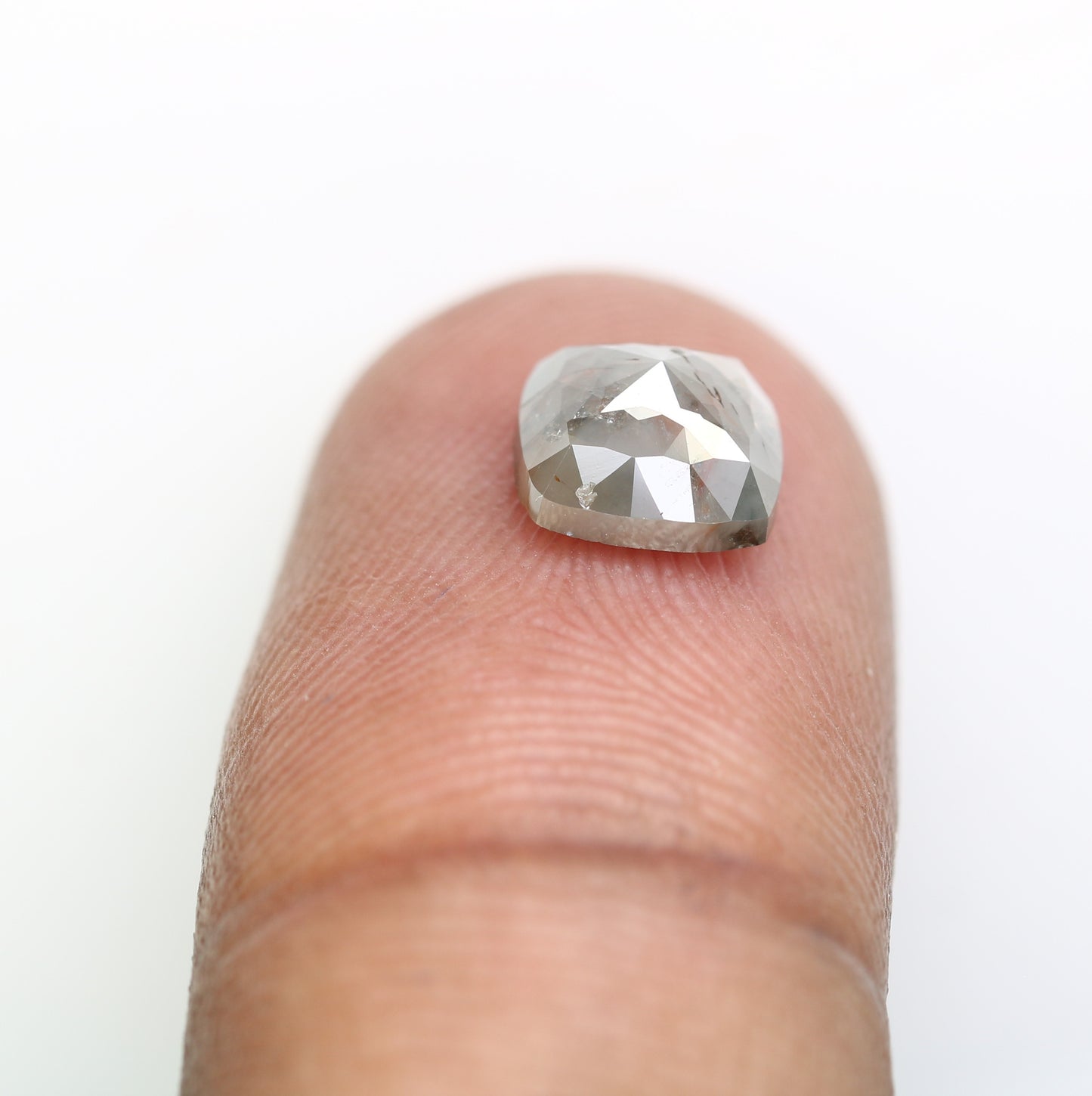 1.70 CT 7.10 MM Polished Cushion Shape Fancy Grey Diamond For Proposal Ring - JayKrishna Diamond