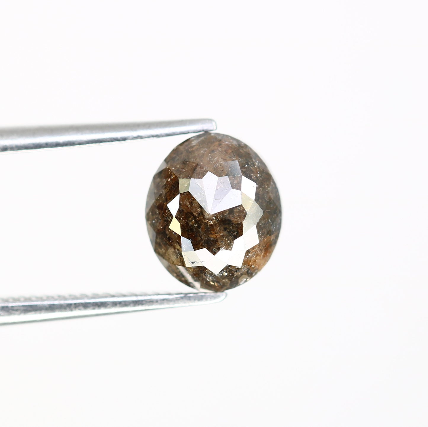 1.51 CT Loose Grey Natural 7.40 MM Oval Cut Diamond For Engagement Ring - JayKrishna Diamond