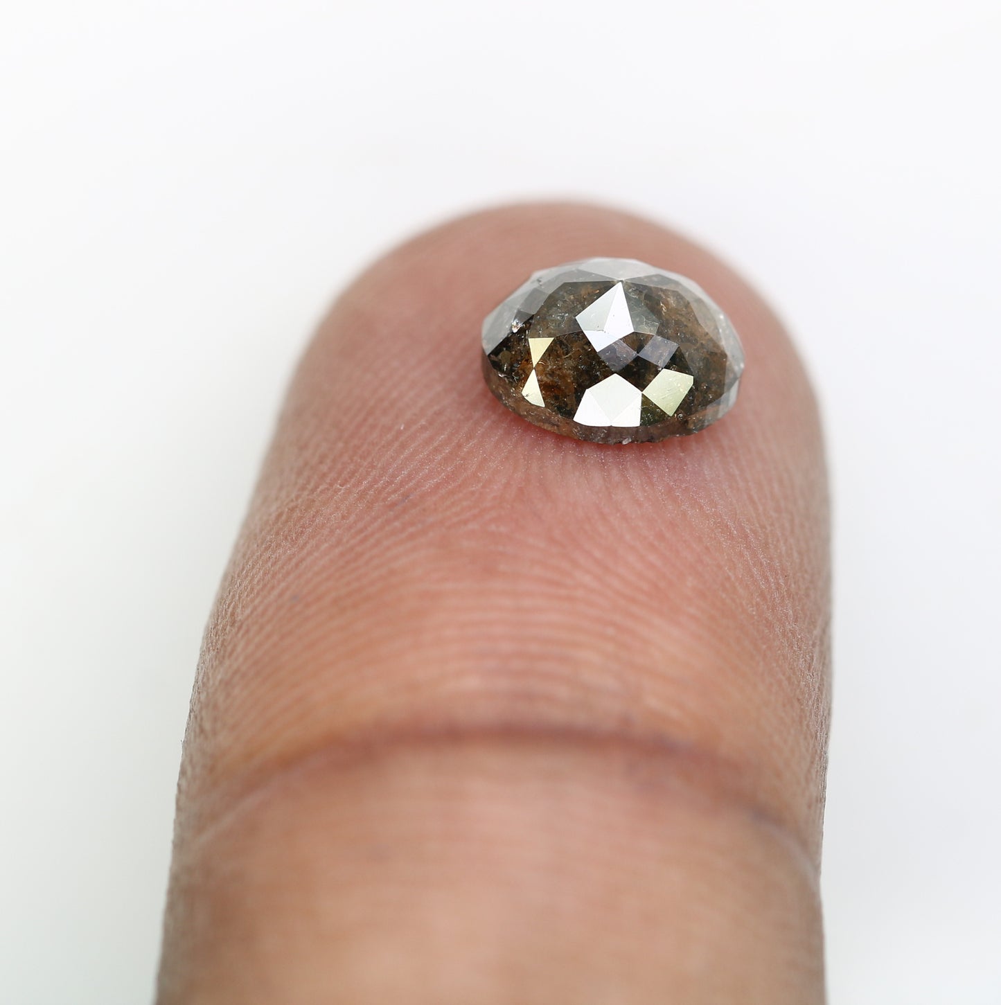 1.51 CT Loose Grey Natural 7.40 MM Oval Cut Diamond For Engagement Ring - JayKrishna Diamond