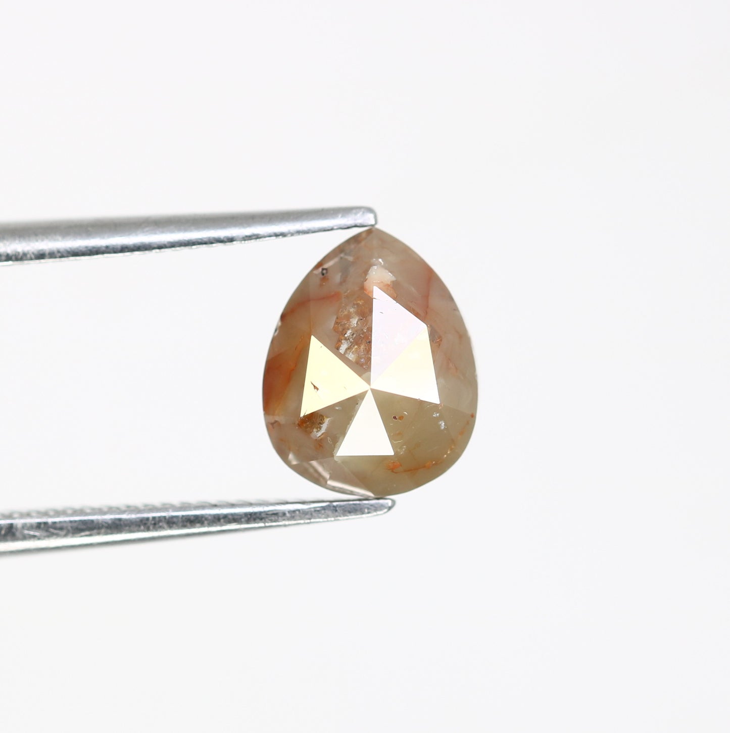 1.46 CT Pear Shape Fancy Brown 7.90 MM Diamond For Engagement Ring - JayKrishna Diamond