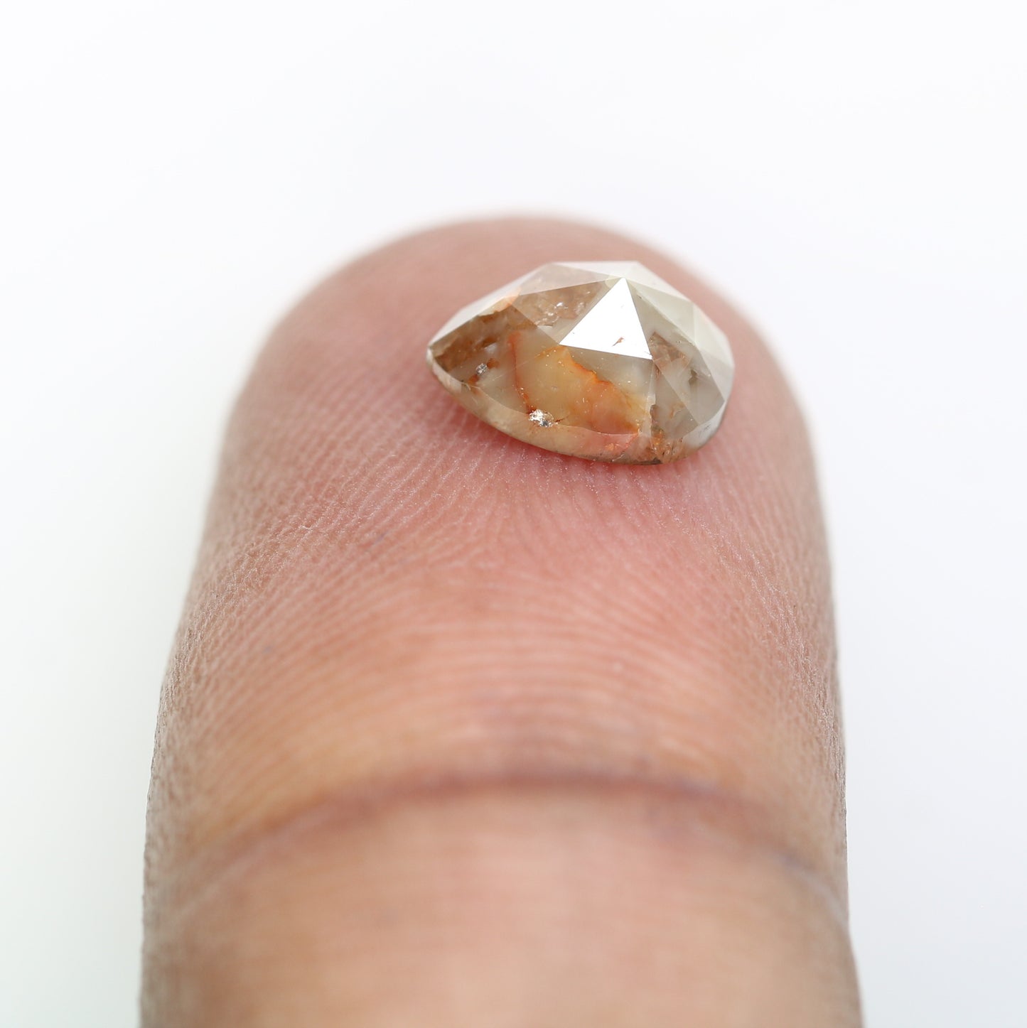 1.46 CT Pear Shape Fancy Brown 7.90 MM Diamond For Engagement Ring - JayKrishna Diamond