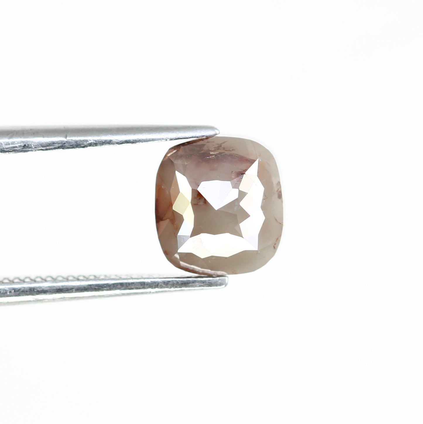 1.51 Carat Polished Cushion Shape Fancy Grey 6.80 MM Diamond For Statement Ring - JayKrishna Diamond
