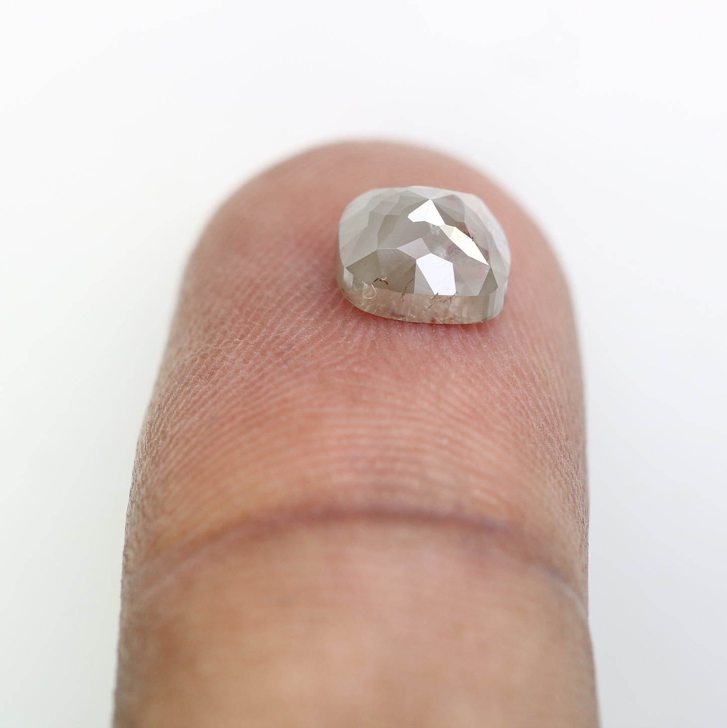 1.51 Carat Polished Cushion Shape Fancy Grey 6.80 MM Diamond For Statement Ring - JayKrishna Diamond