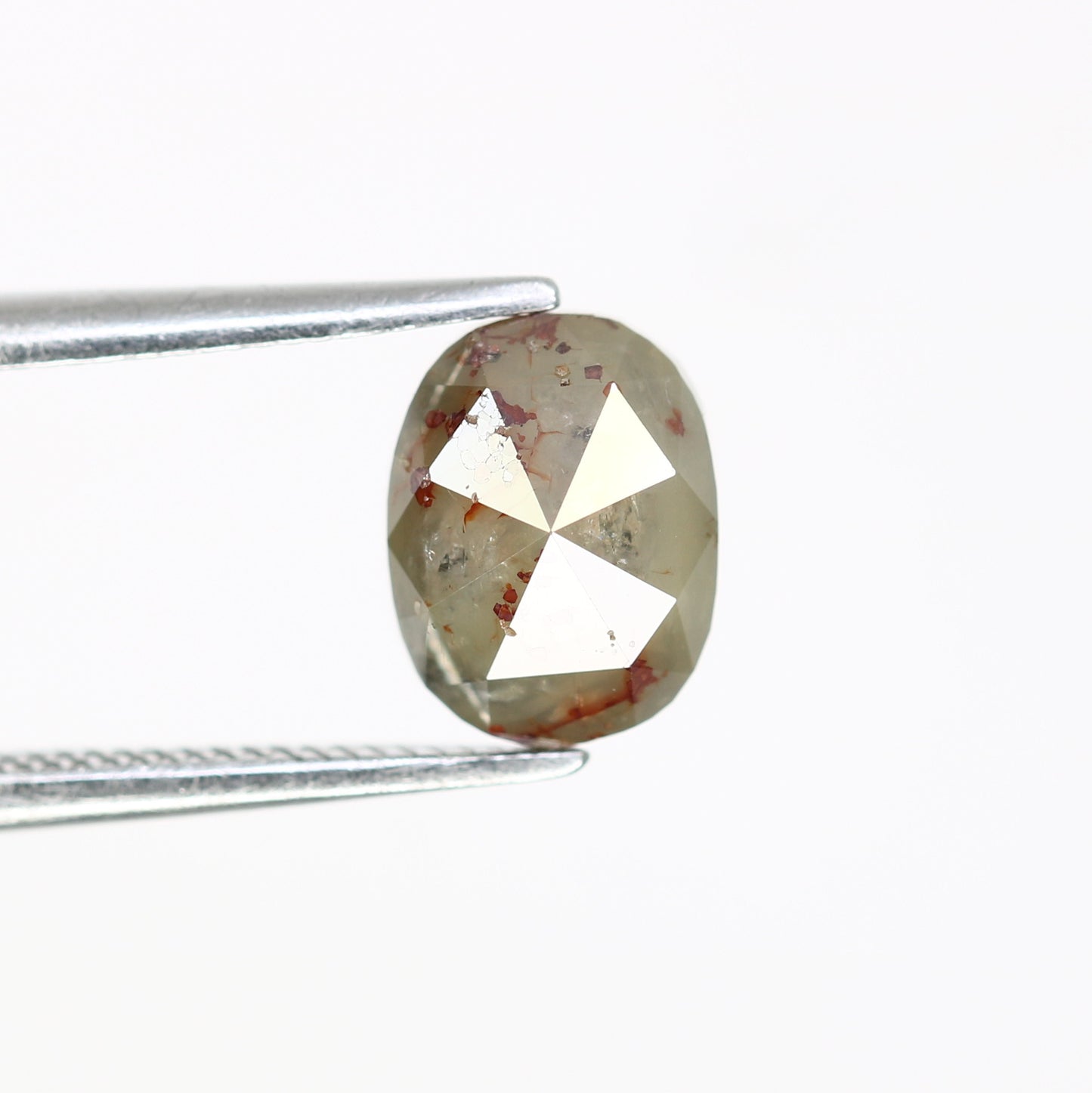 1.45 CT Oval Cut 8.00 MM Loose Grey Natural Diamond For Engagement Ring - JayKrishna Diamond