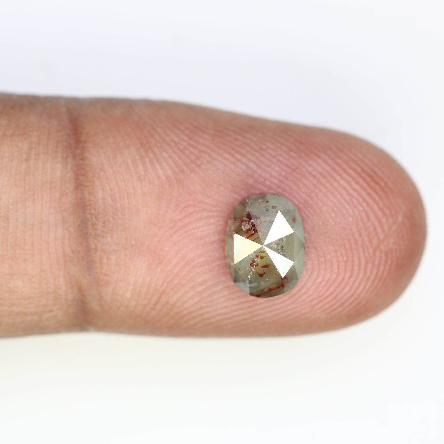 1.45 CT Oval Cut 8.00 MM Loose Grey Natural Diamond For Engagement Ring - JayKrishna Diamond