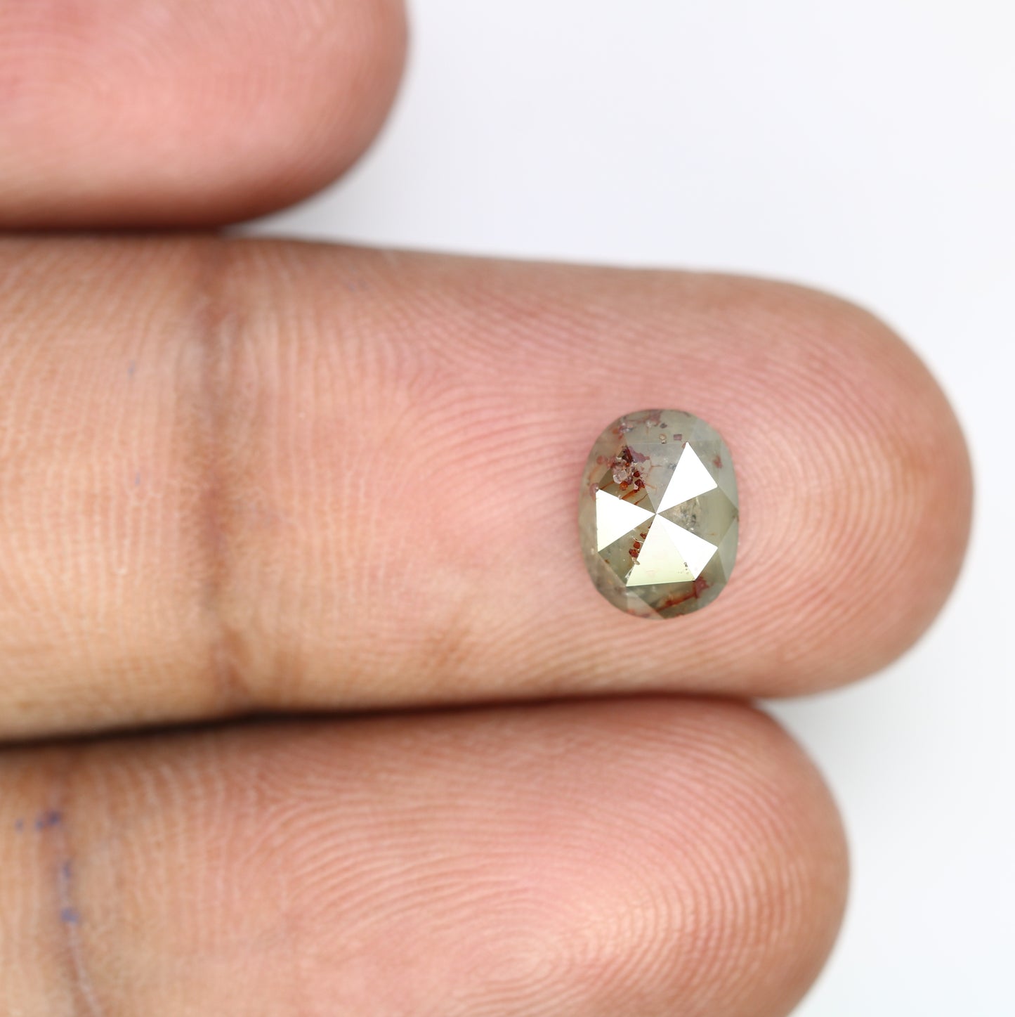 1.45 CT Oval Cut 8.00 MM Loose Grey Natural Diamond For Engagement Ring - JayKrishna Diamond
