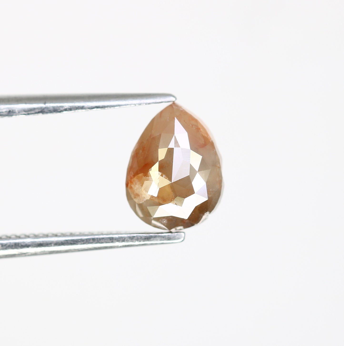 0.99 CT Natural Peach Loose Pear Cut 7.30 MM Diamond For Engagement Ring - JayKrishna Diamond