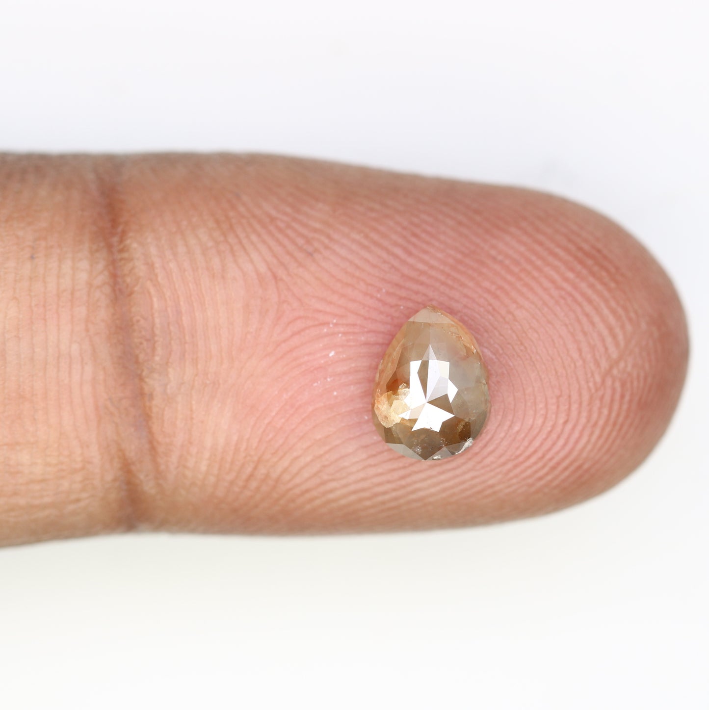 0.99 CT Natural Peach Loose Pear Cut 7.30 MM Diamond For Engagement Ring - JayKrishna Diamond