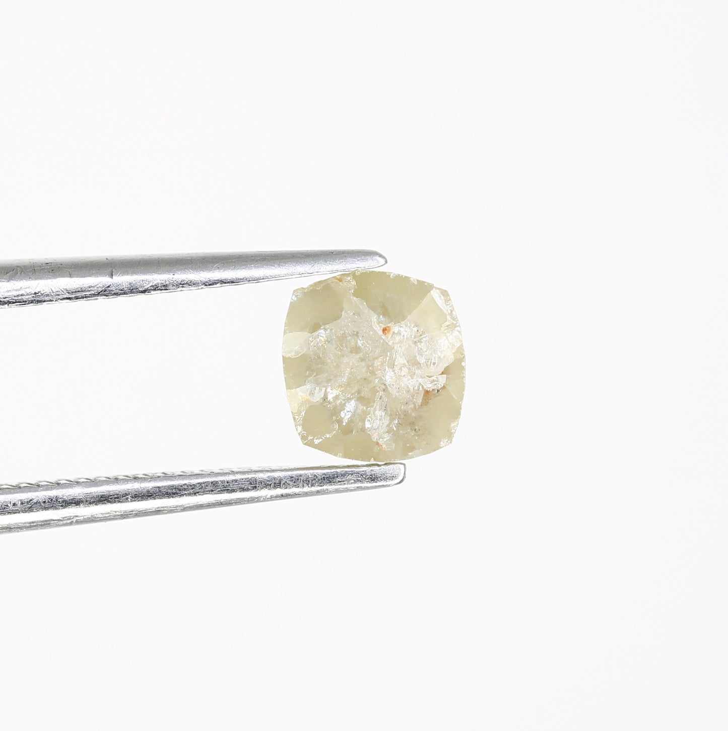 0.90 CT 5.20 MM Polished Cushion Shape Natural Grey Diamond For Designer Jewelry - JayKrishna Diamond