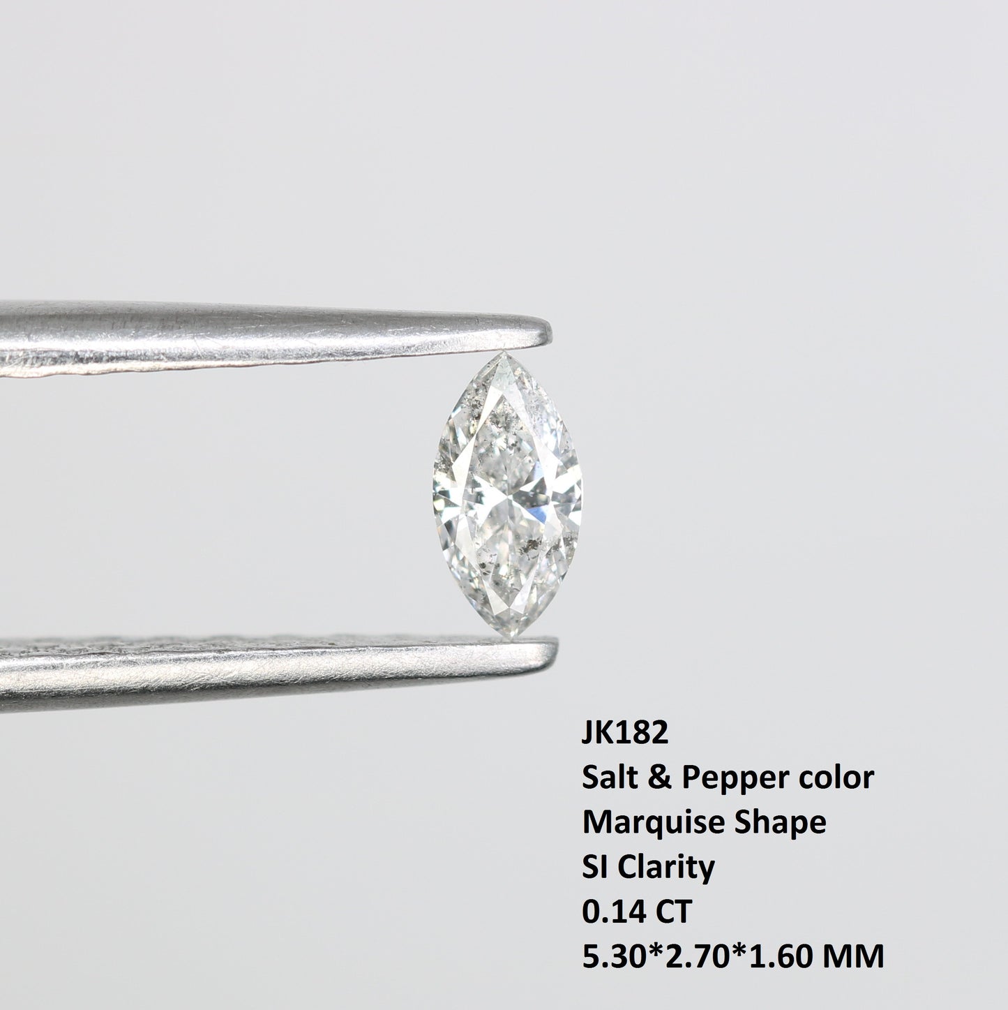 0.14 CT Pear Shape Black Natural Salt and Pepper Loose Diamond – Perfect for Custom Jewelry - JayKrishna Diamond