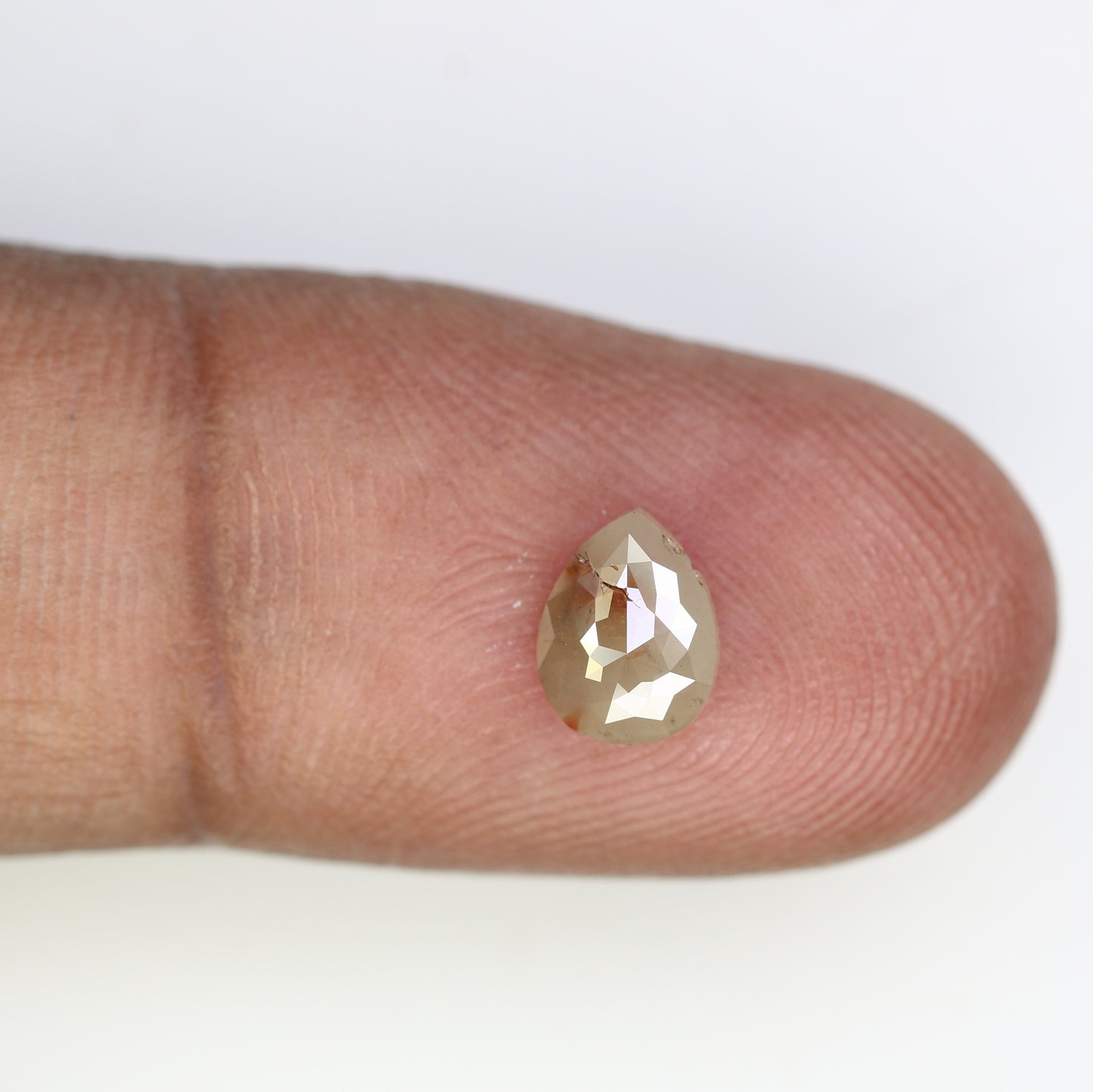 0.91 CT Natural Loose Grey Pear Shaped 7.20 MM Diamond For Wedding Ring - JayKrishna Diamond