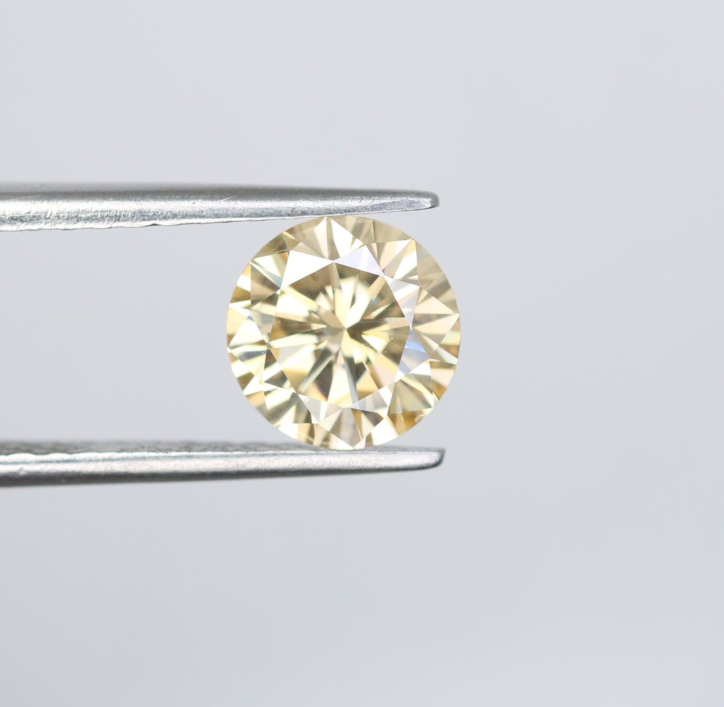 1.27 CT Light Orange Round Brilliant Cut Moissanite Diamond For Engagement Ring - JayKrishna Diamond