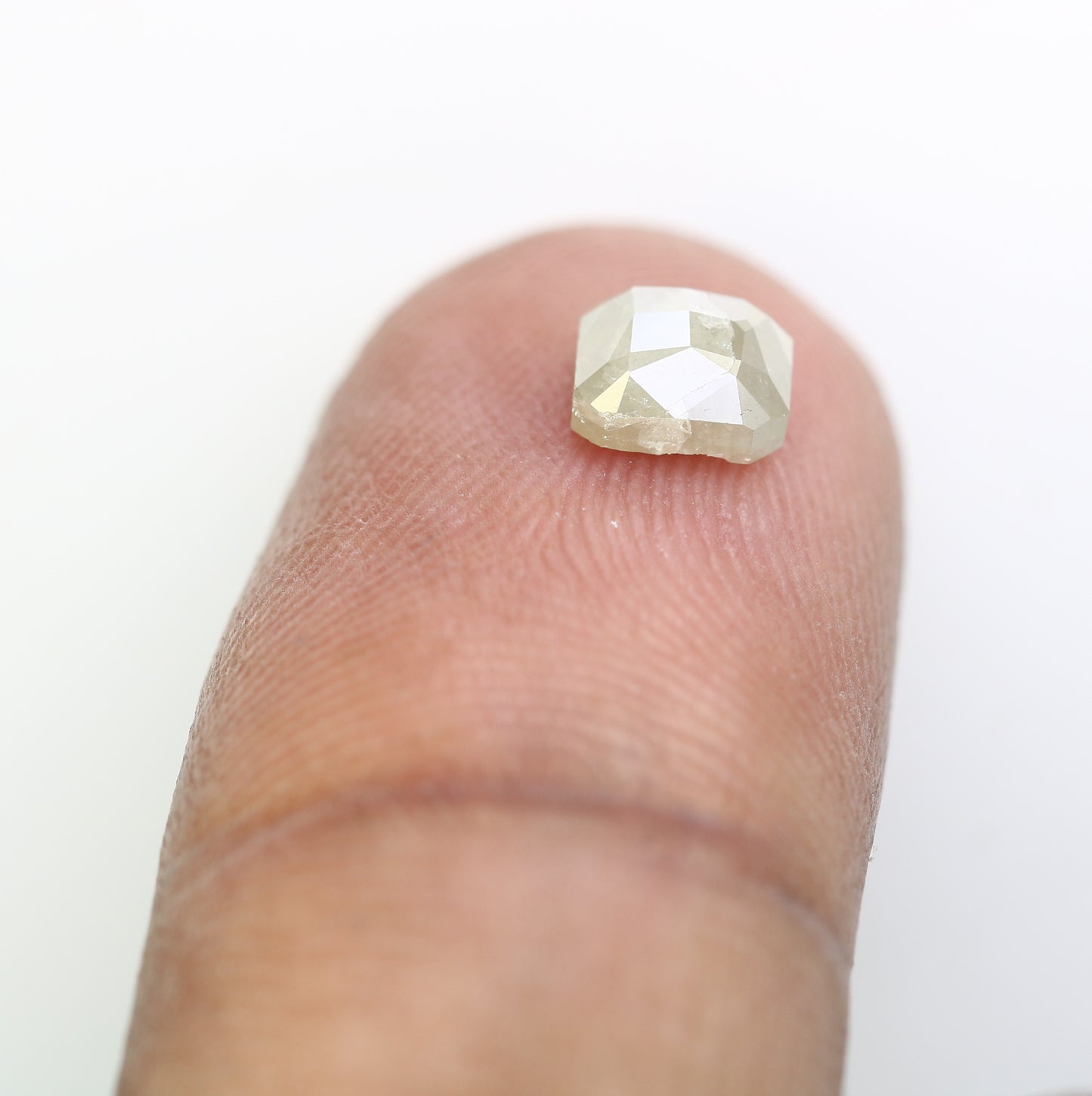 0.94 CT Polished Asscher Shape 5.60 MM Loose Grey Diamond For Proposal Ring - JayKrishna Diamond