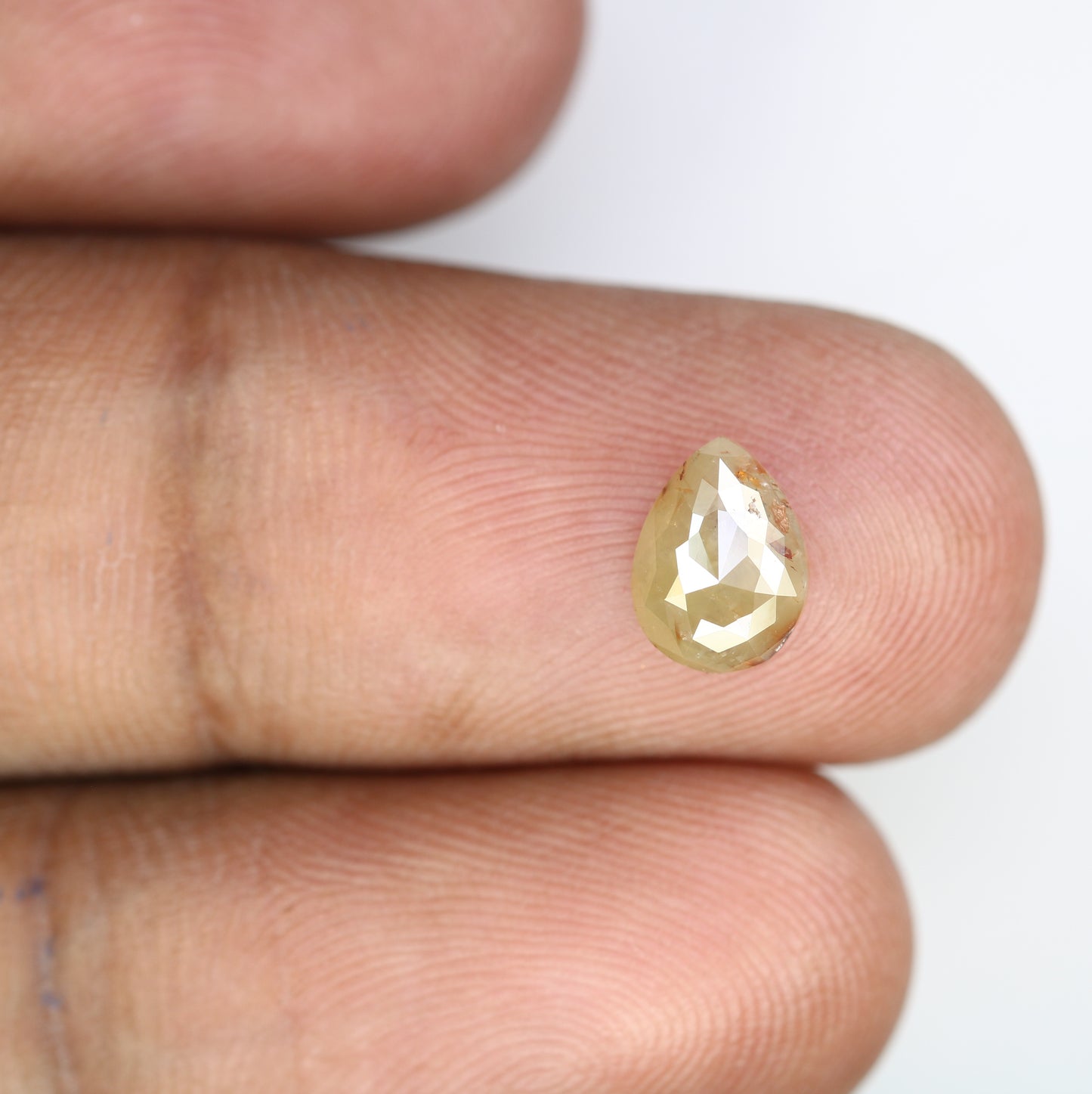 1.13 CT 8.10 MM Pear Shaped Natural Loose Grey Diamond For Statement Ring - JayKrishna Diamond